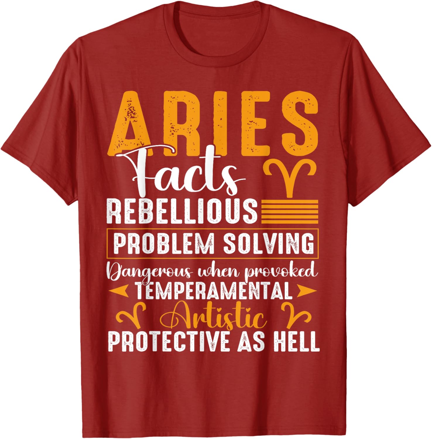 Aries Zodiac Facts T-Shirt for March April Birthdays - Fun Astrology Style - 9
