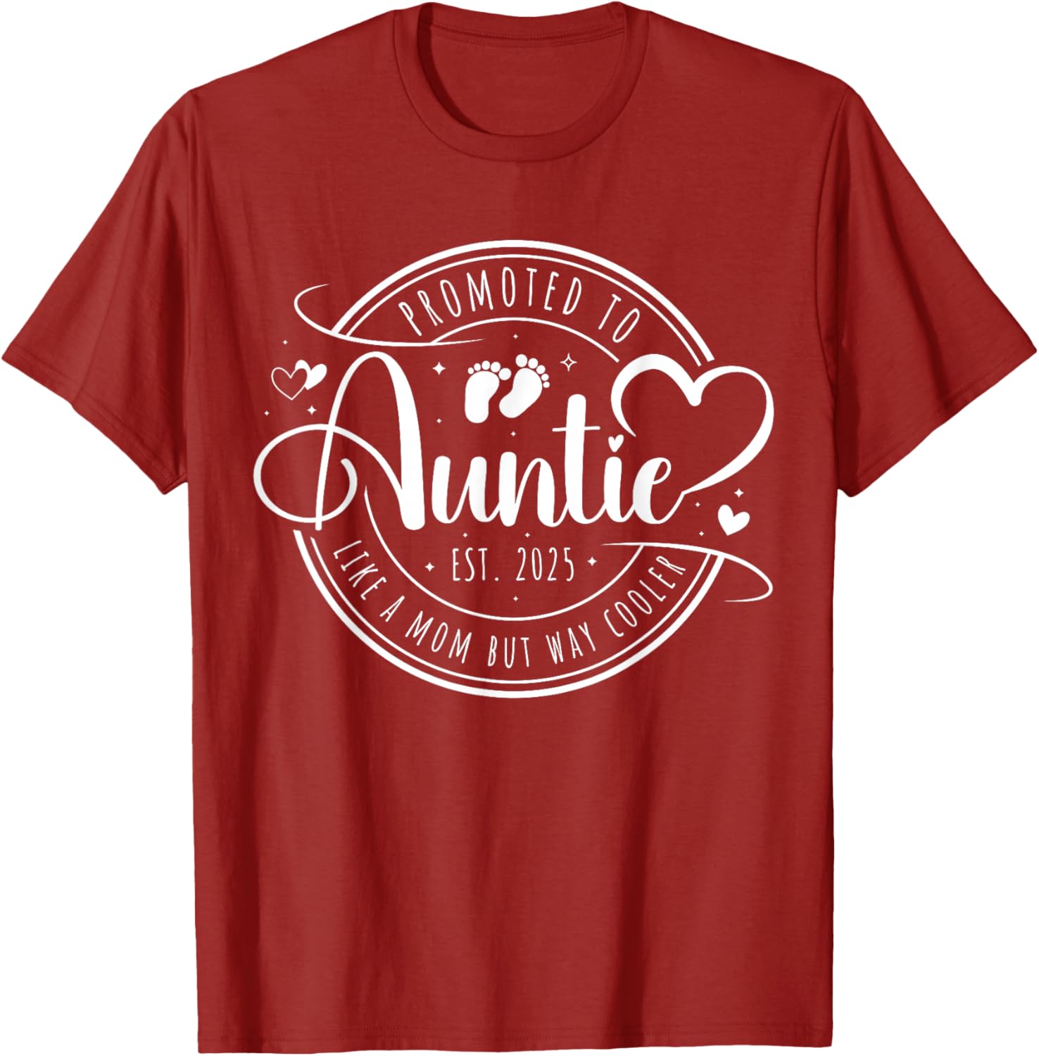 Promoted to Auntie Est 2025 Cute Mother's Day T-Shirt Gift Idea - 19