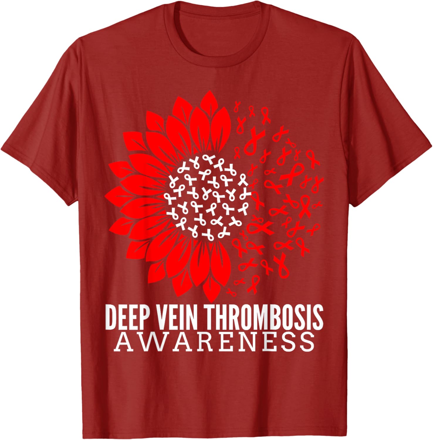 DVT Fighter Sunflower Ribbon T-Shirt for Deep Vein Thrombosis Awareness - 21