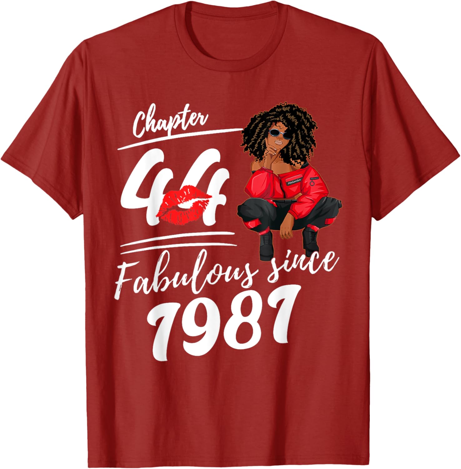 Fabulous Since 1981 Birthday Queen T-Shirt for Women - 44th Birthday Gift - 1