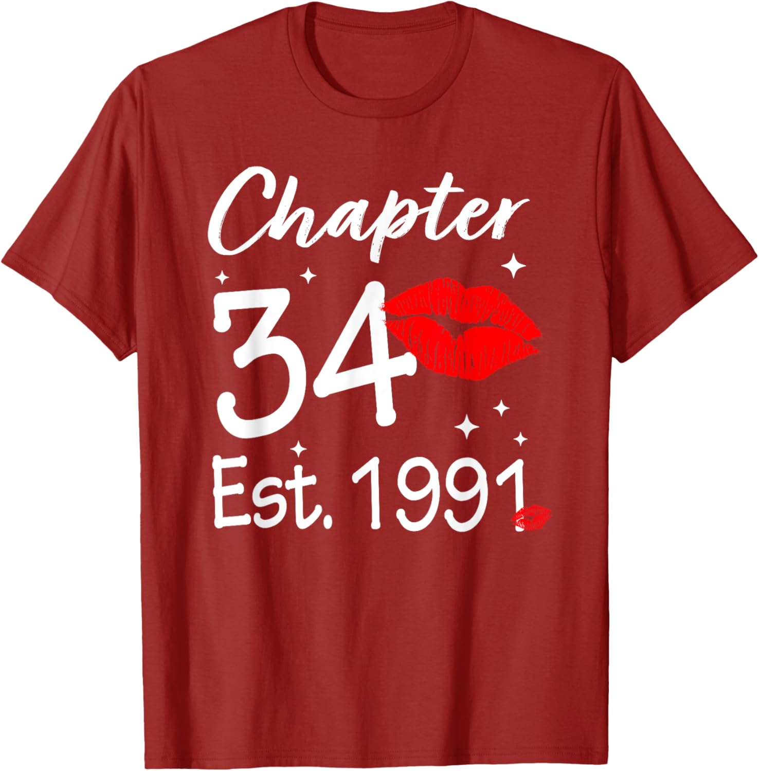 Happy 34th Birthday T-Shirt for Women Chapter 34 Established 1991 - 13