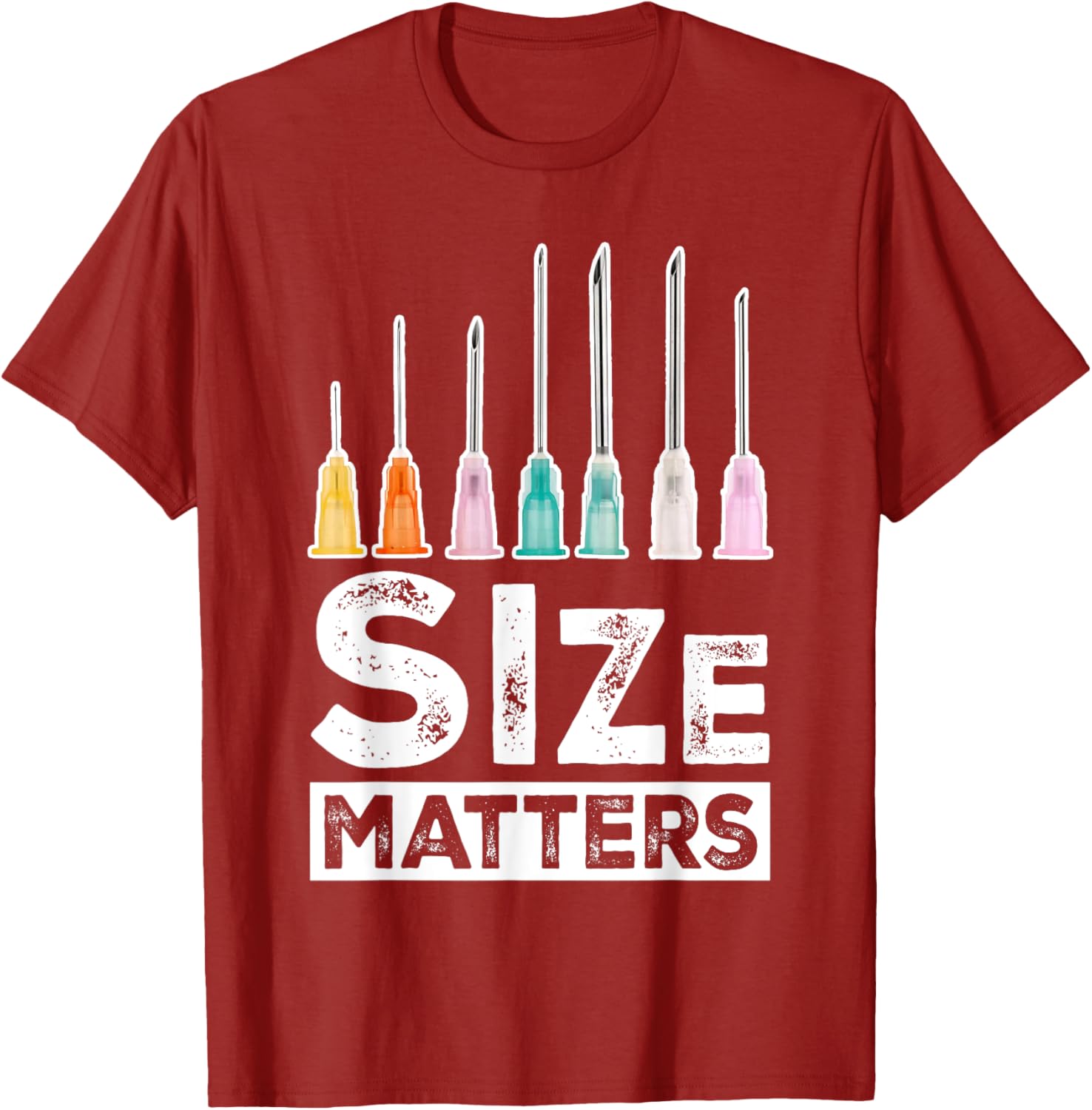 Size Matters Nurse Hypodermic Needle T-Shirt Fun Medical Apparel - 15