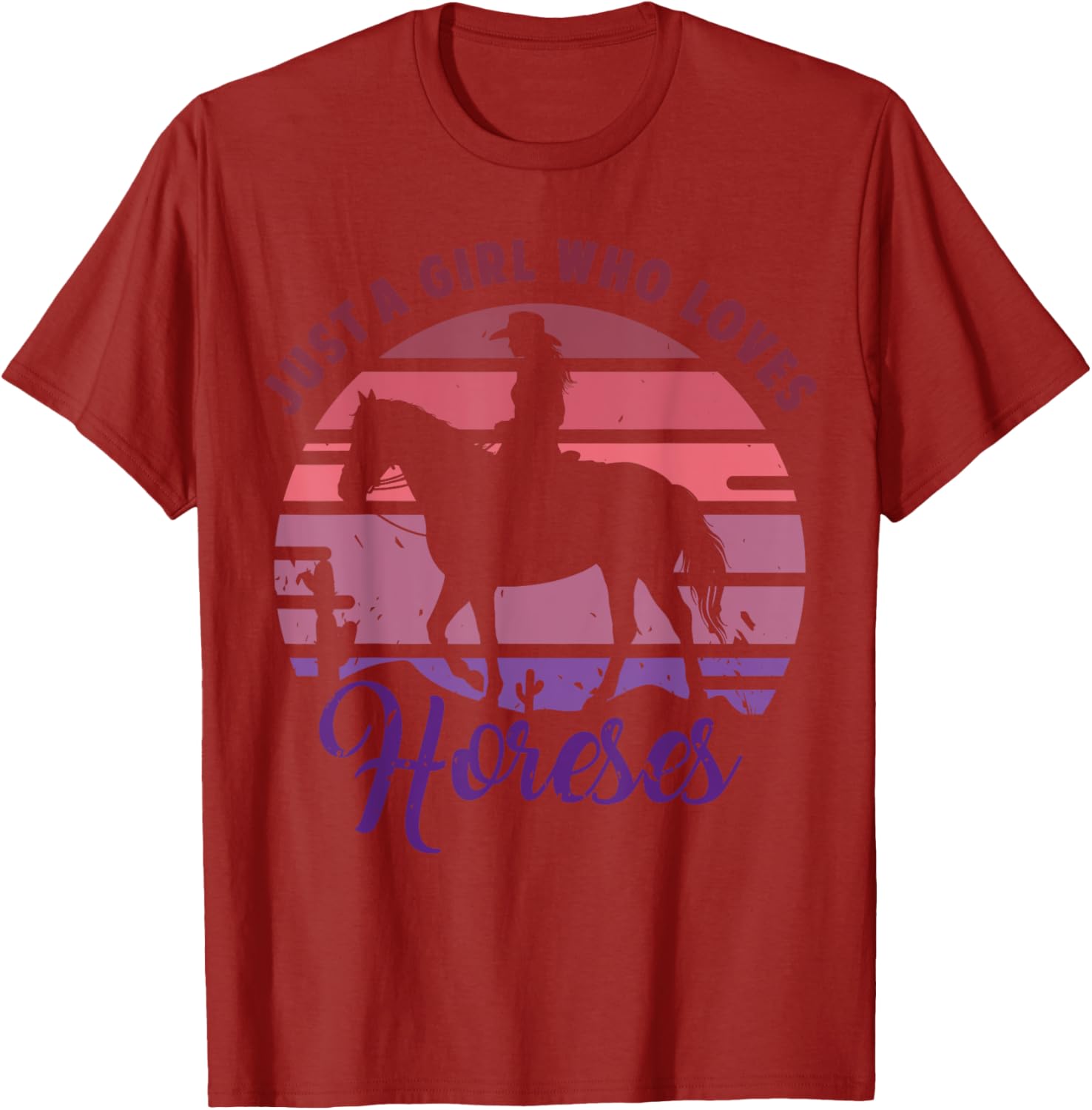 Just A Girl Who Loves Horses T-Shirt for Girls Who Love Horseback Riding - 6