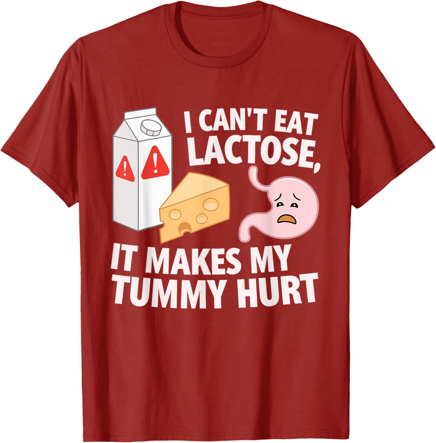 Lactose Intolerance T-Shirt for Boys - Cute Dairy Allergy Design - 10