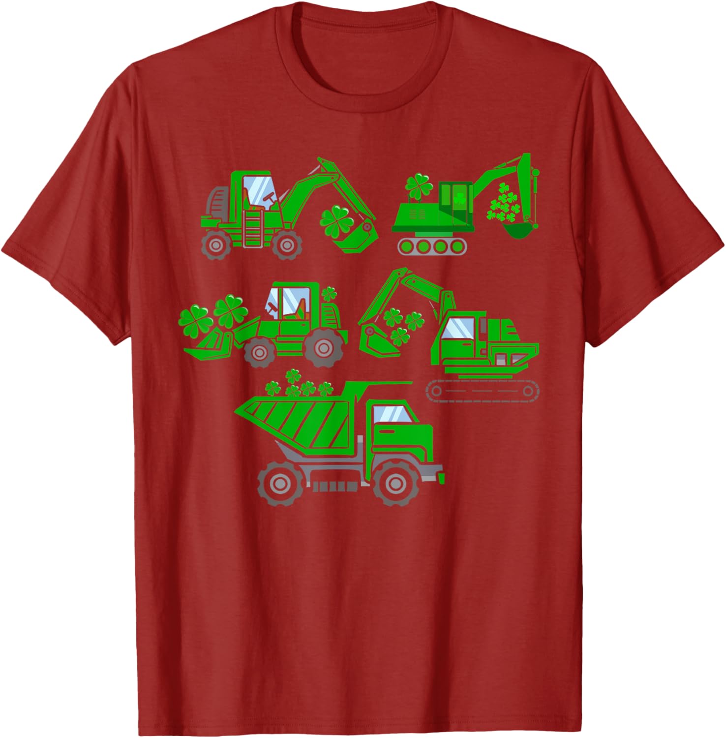Adorable Kids St Patricks Day Crane Truck Construction T-Shirt for Boys - 15