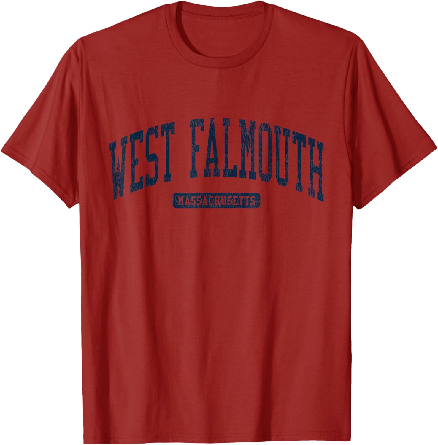 West Falmouth MA College University Stylish Blue T-Shirt for Casual Wear - 9