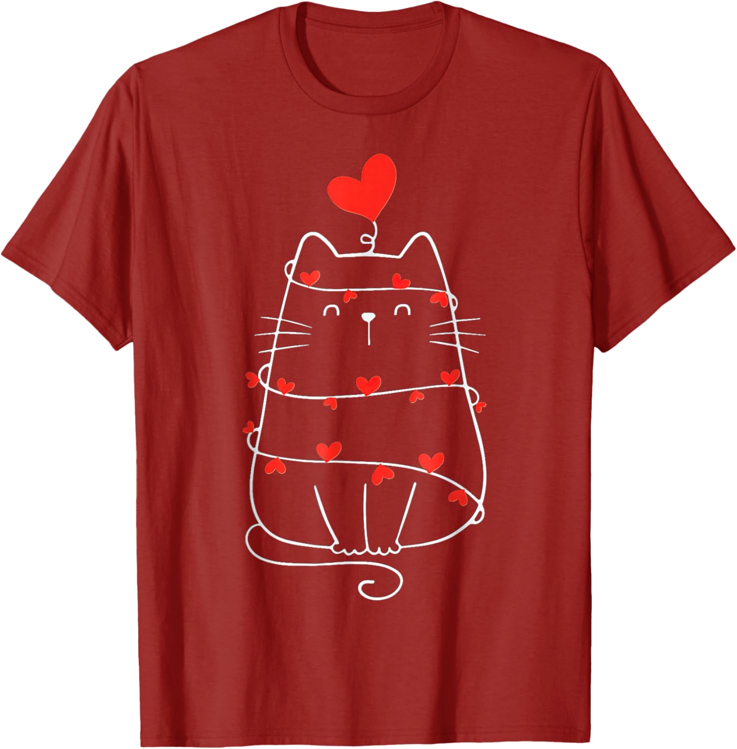 Funny Heart Cat Valentine's Day T-Shirt for Cat Lovers - 11