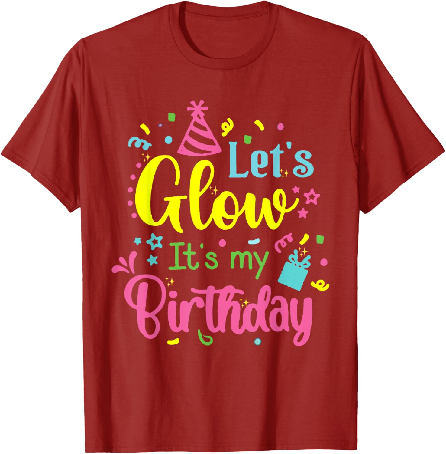 Glow in the Dark 80s Birthday Party Team T-Shirt for Fun Celebrations - 3