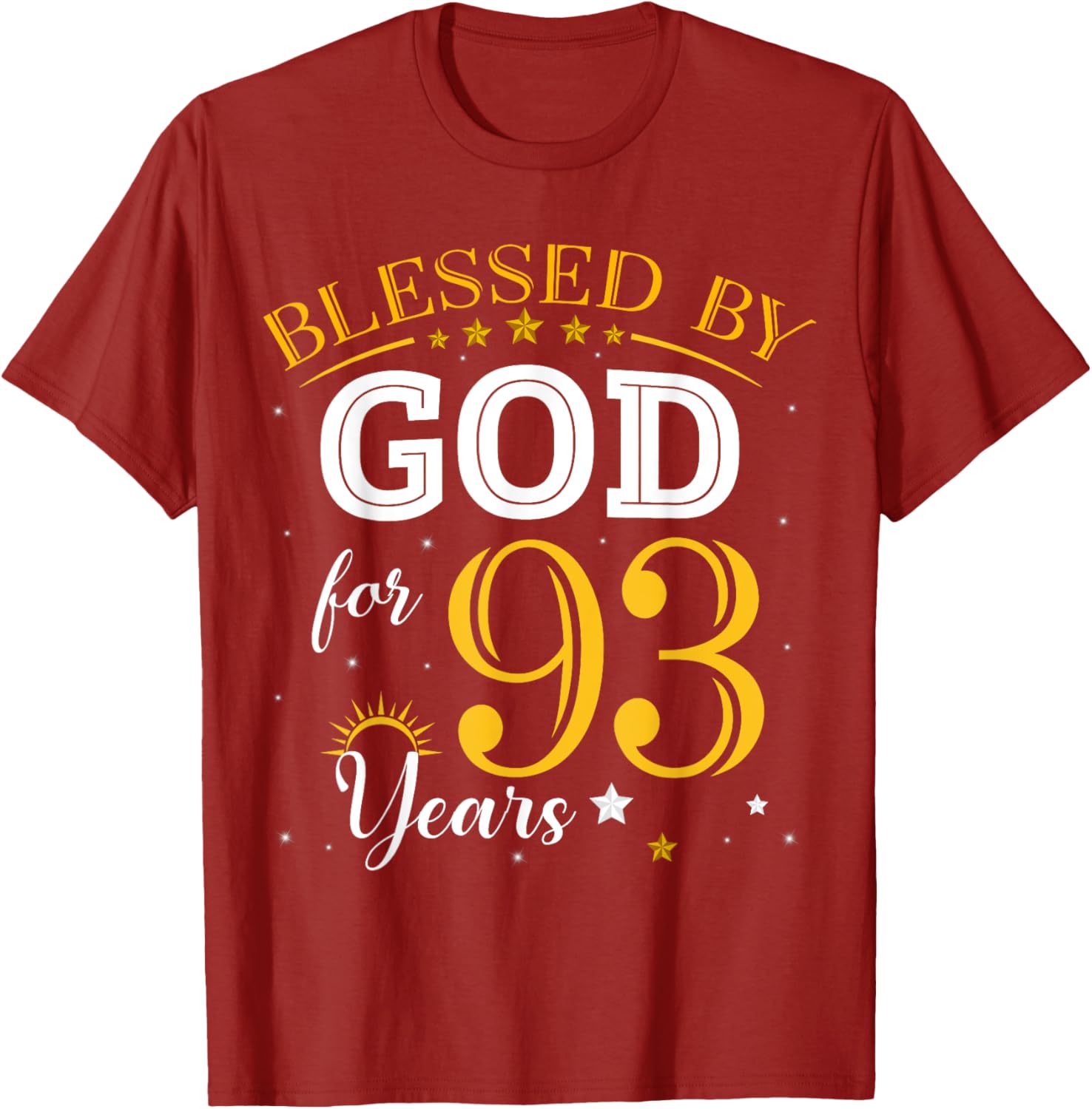 Vintage 93rd Birthday Girl Blessed by God T-Shirt for Special Celebrations - 6