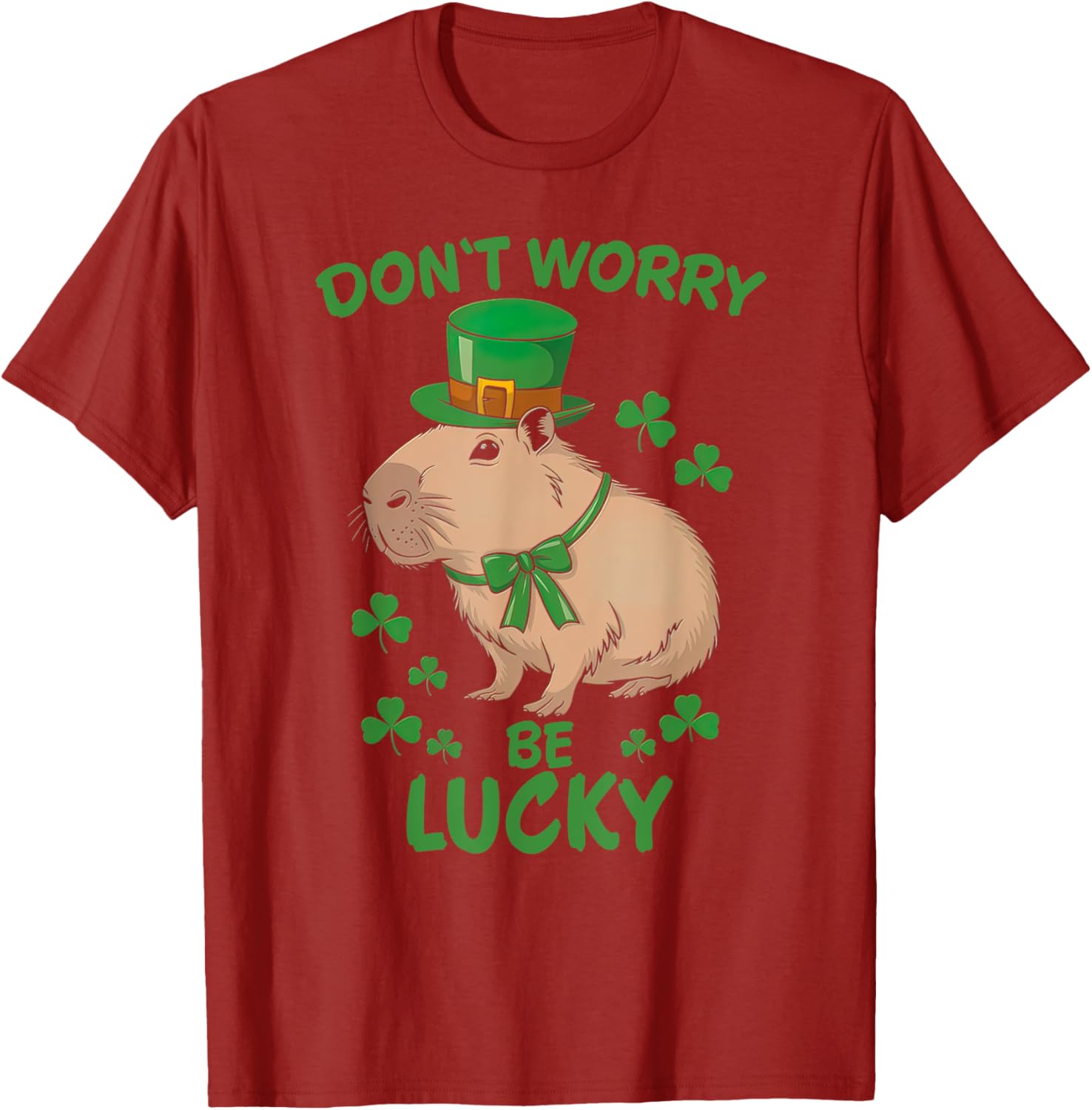 Lucky Capybara St. Patrick's Day T-Shirt Fun Party Apparel for All - 3
