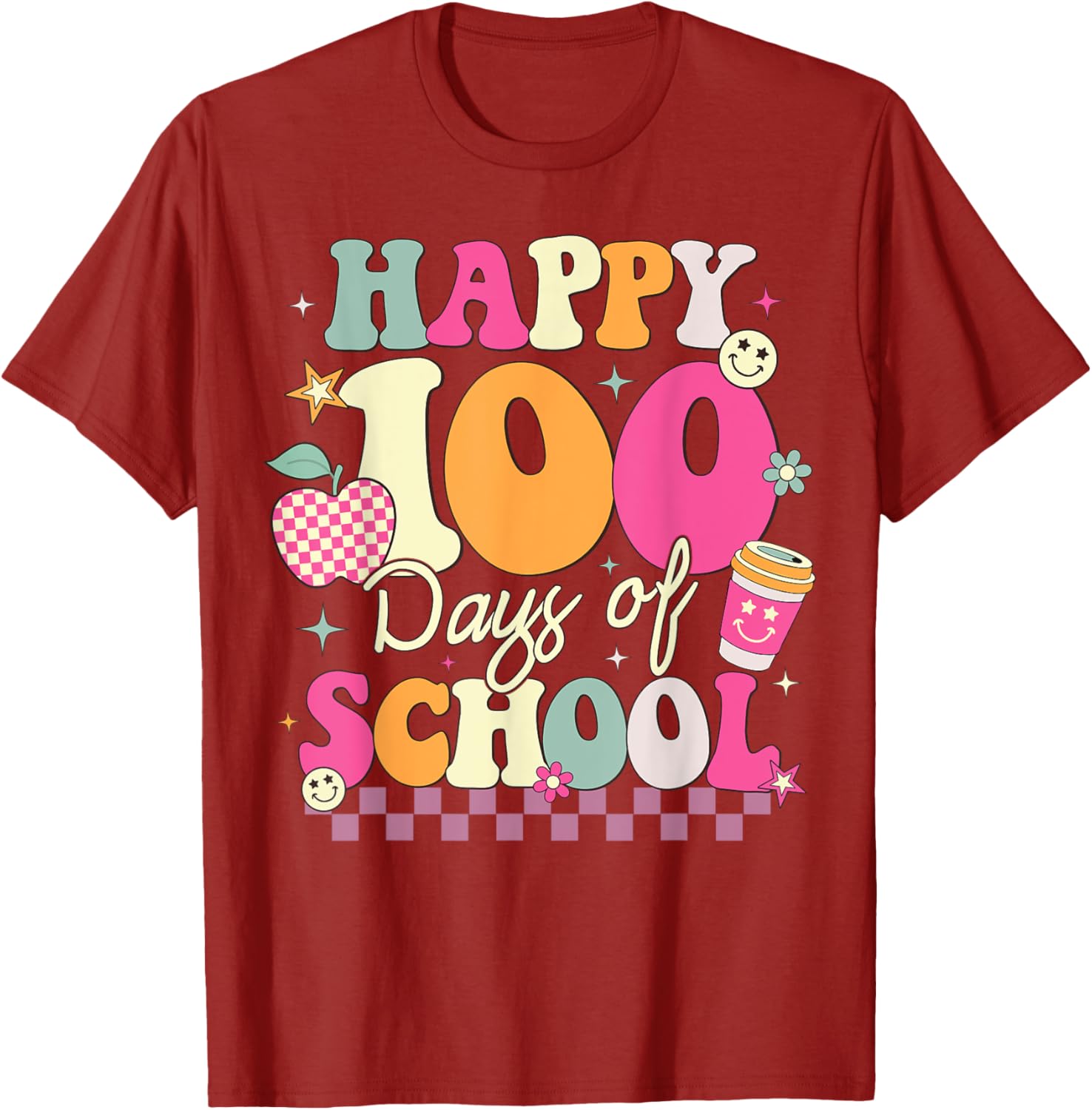Happy 100th Day of School T-Shirt for Girls Fun Celebration Outfit - 7