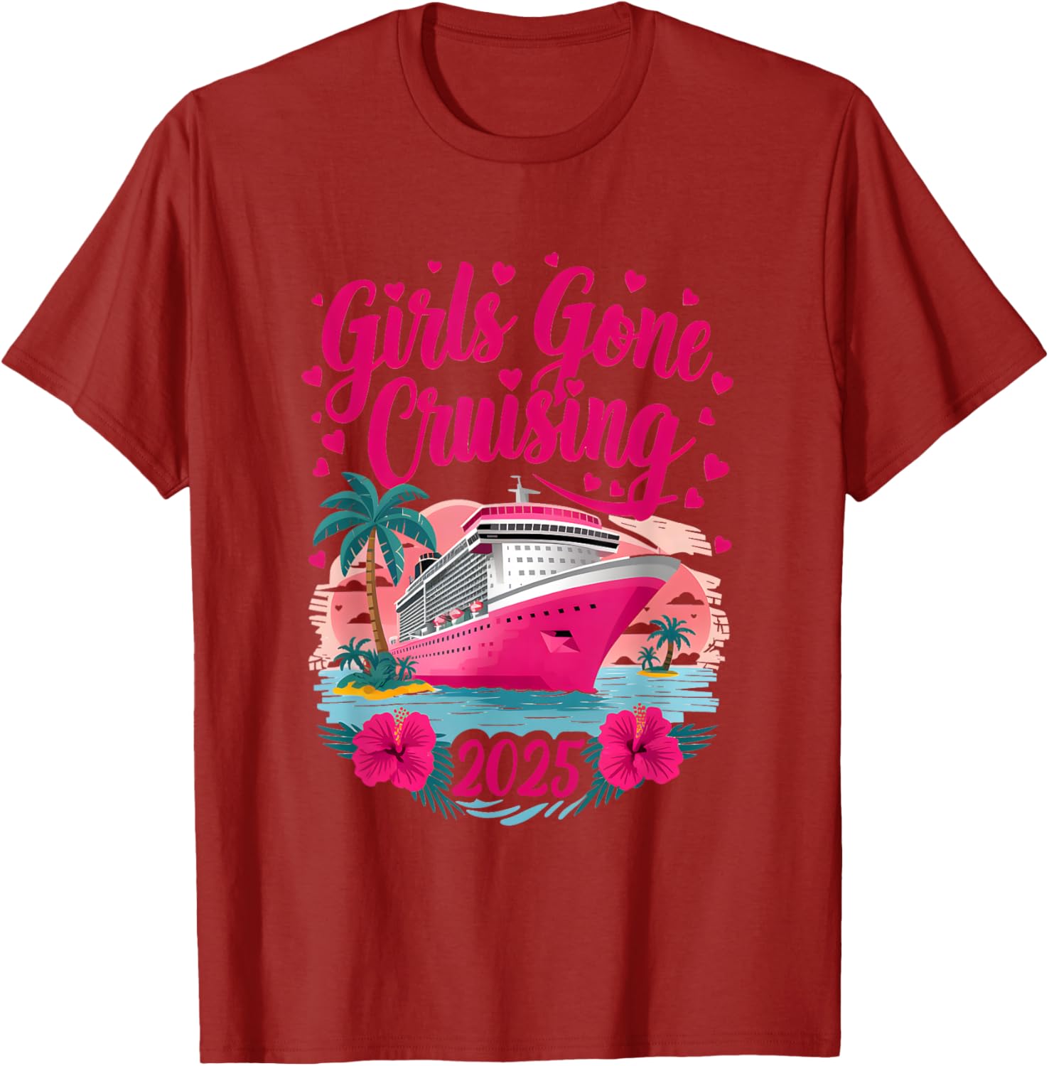 Girls Gone Cruising 2025 Fun Women Cruise T-Shirt for Best Friends - 17