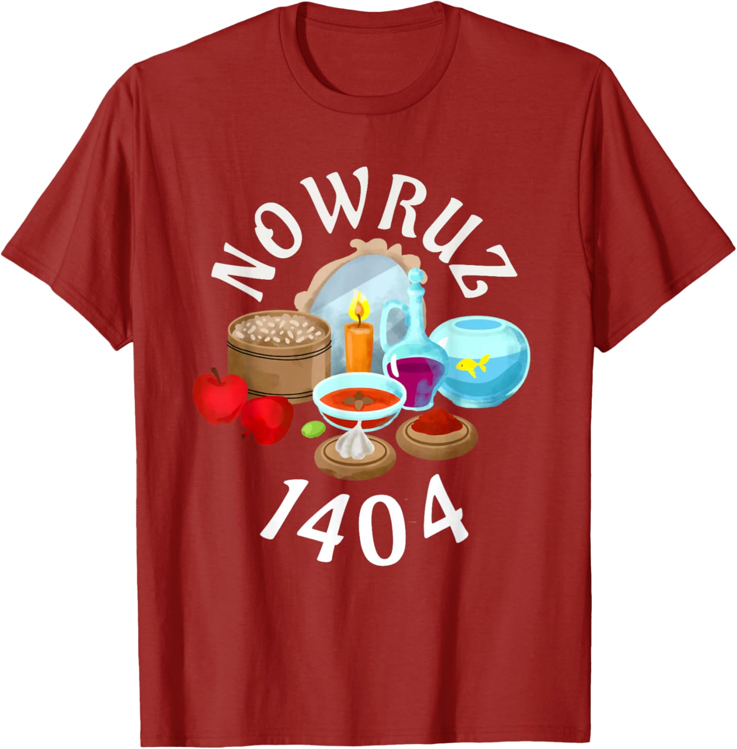 Myoan Unisex Persian Nowruz 1404 T-Shirt Celebrating Haft Sin Culture - 14