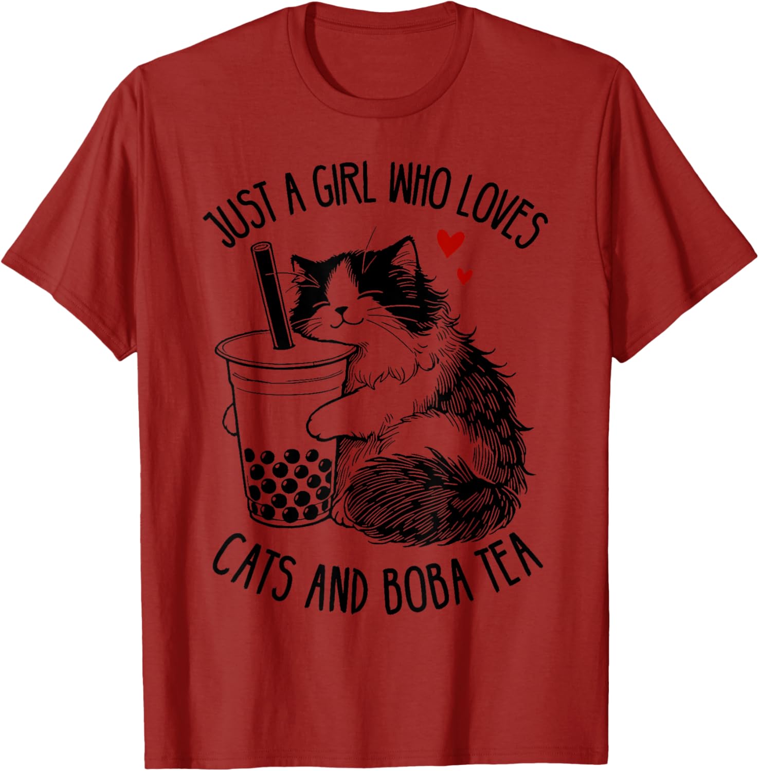 Cute Ragdoll Cat Lover T-Shirt for Girls Who Love Cats and Boba Tea - 9