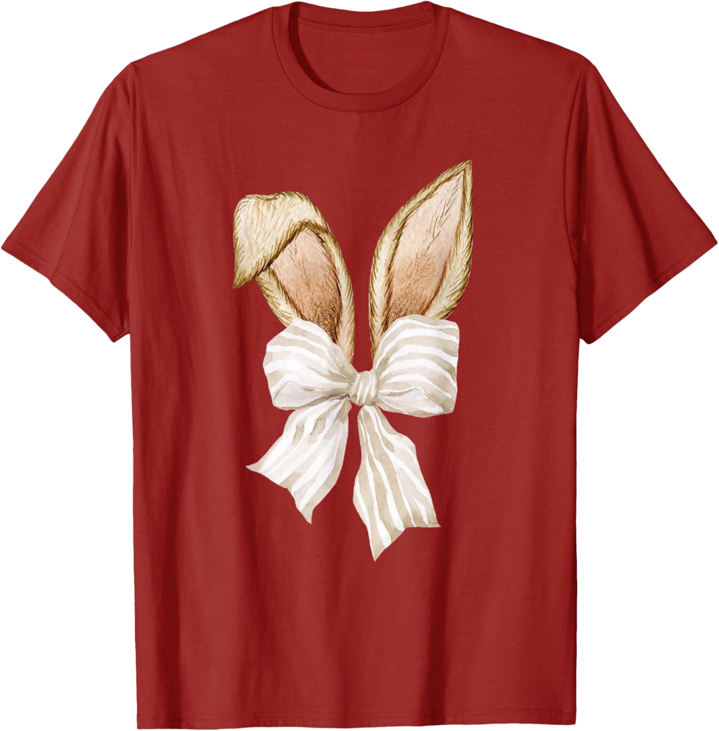 Coquette Bow Bunny Ears Rabbit Retro Easter Day T-Shirt for Kids - 7