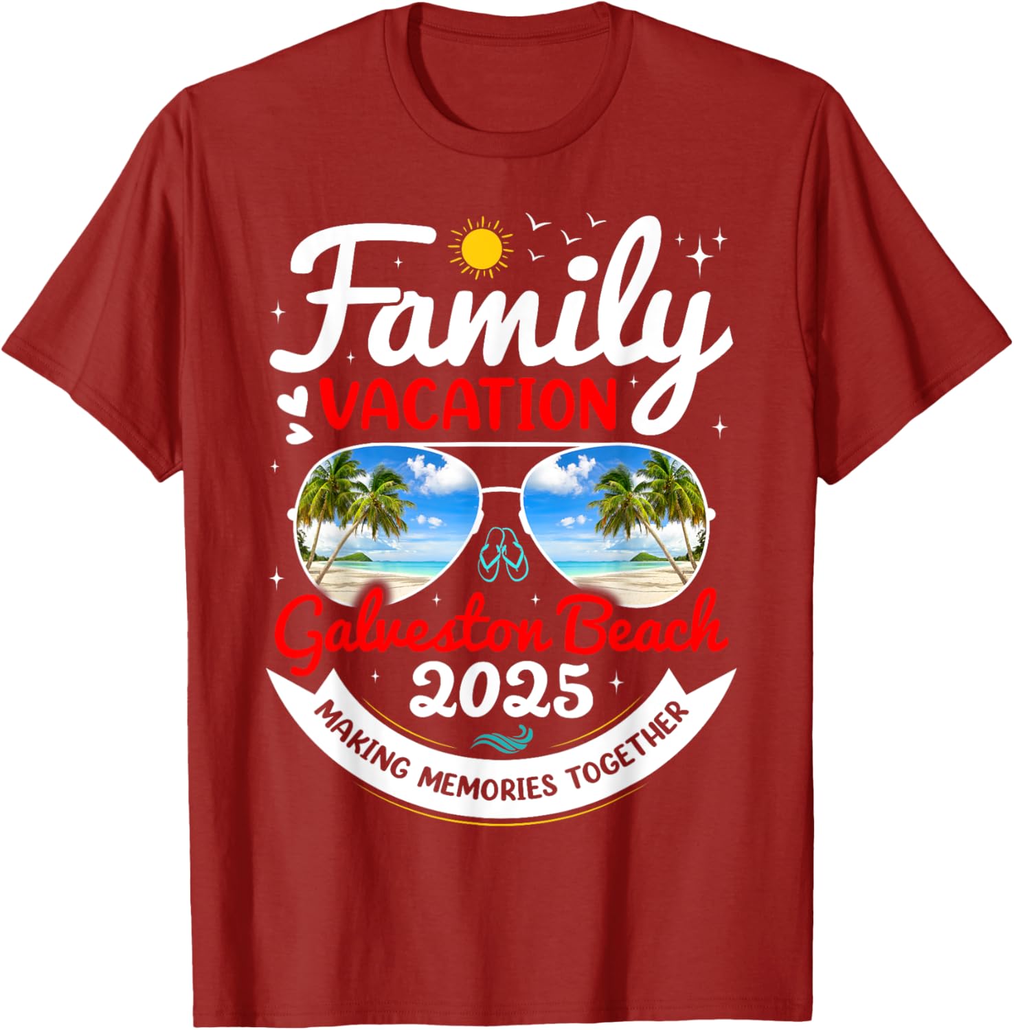 Galveston Beach Family Vacation 2025 Group T-Shirt for Fun Memories - 14