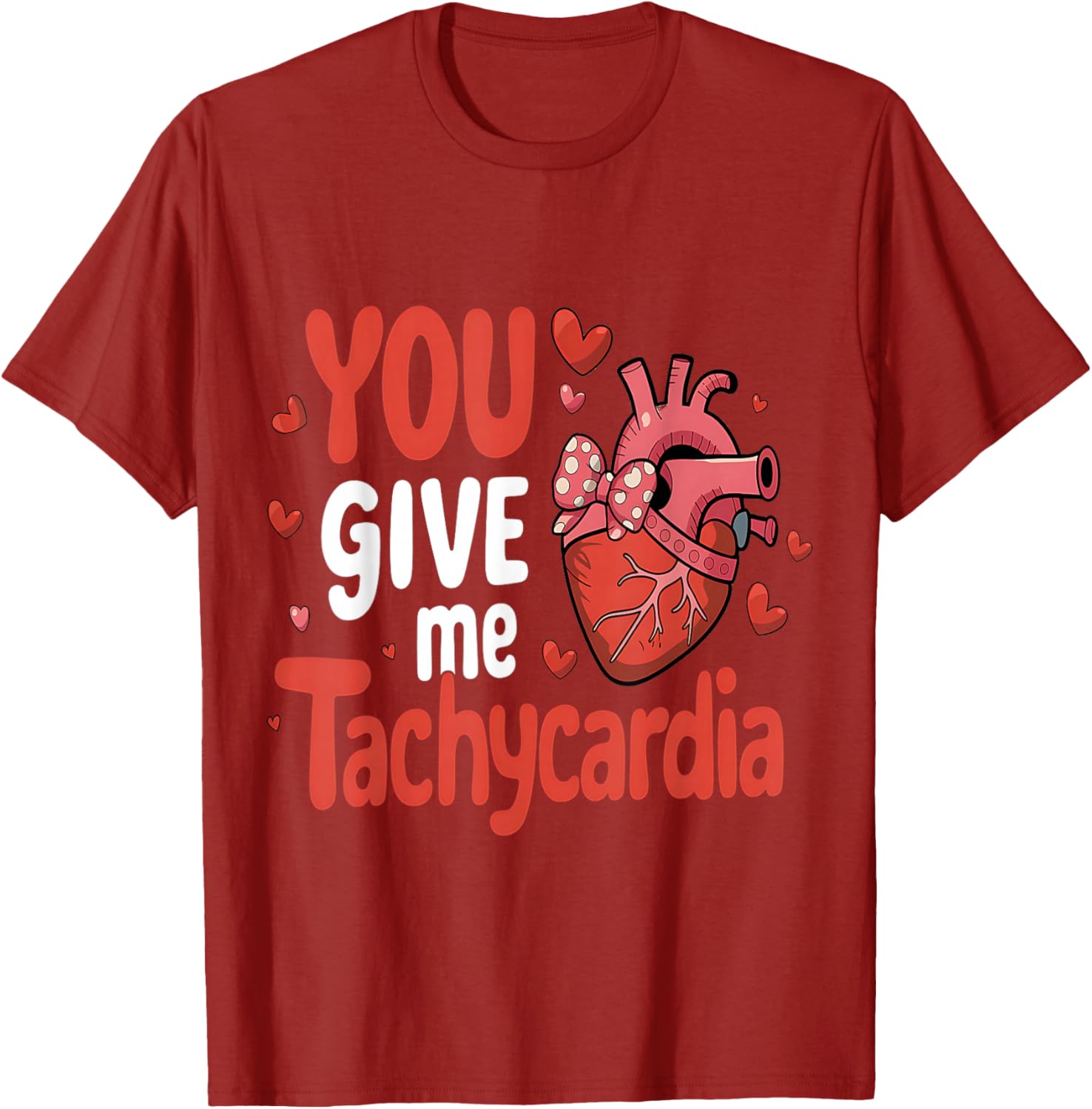 Cute You Give Me Tachycardia Nurse Valentines Day Scrub Top for Women - 10