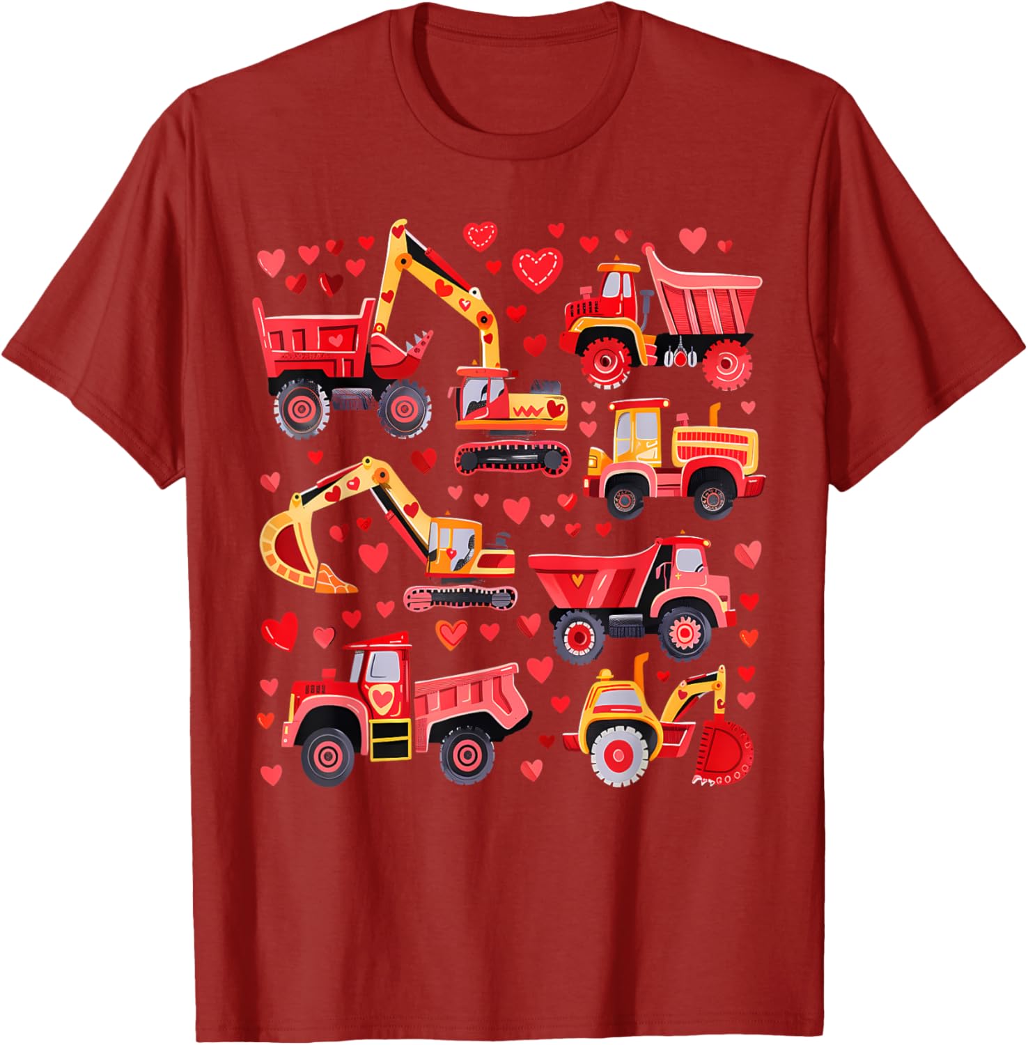 Loads of Love Construction Trucks Valentine's Day T-Shirt for Toddler Boys - 19