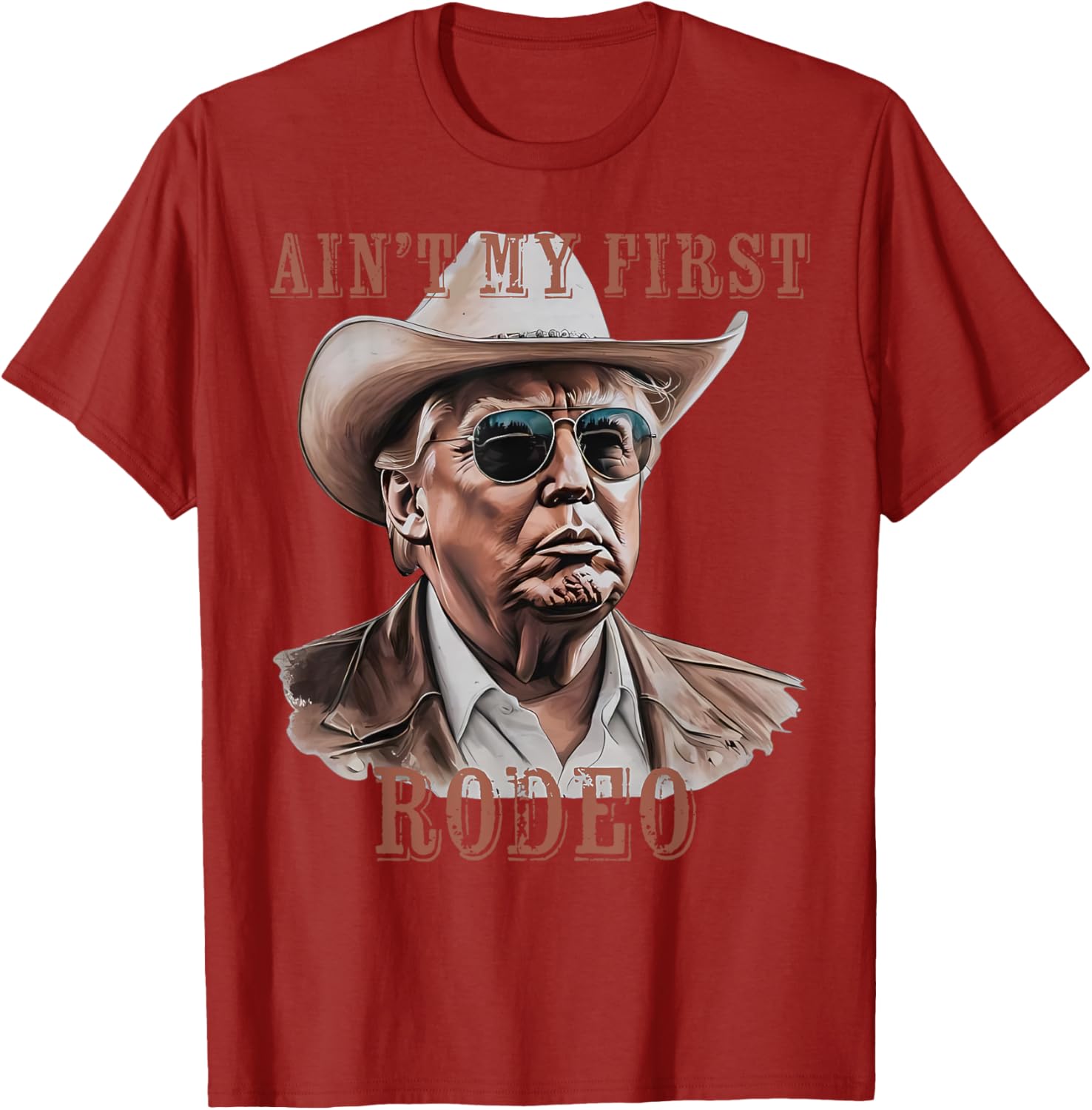 Funny Ain't My First Rodeo Donald Trump Cowboy T-Shirt for Men - 2