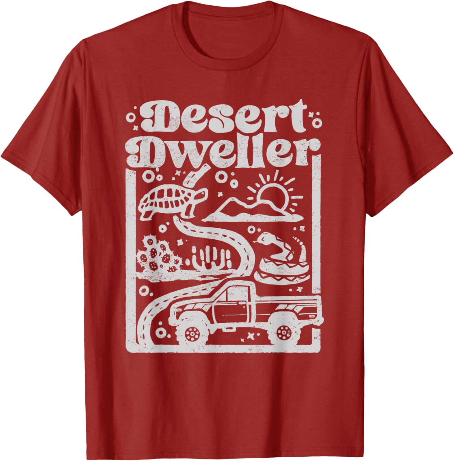 Vintage Desert Dweller Mountain Tee for Vehicle Lovers - Stylish T-Shirt - 21