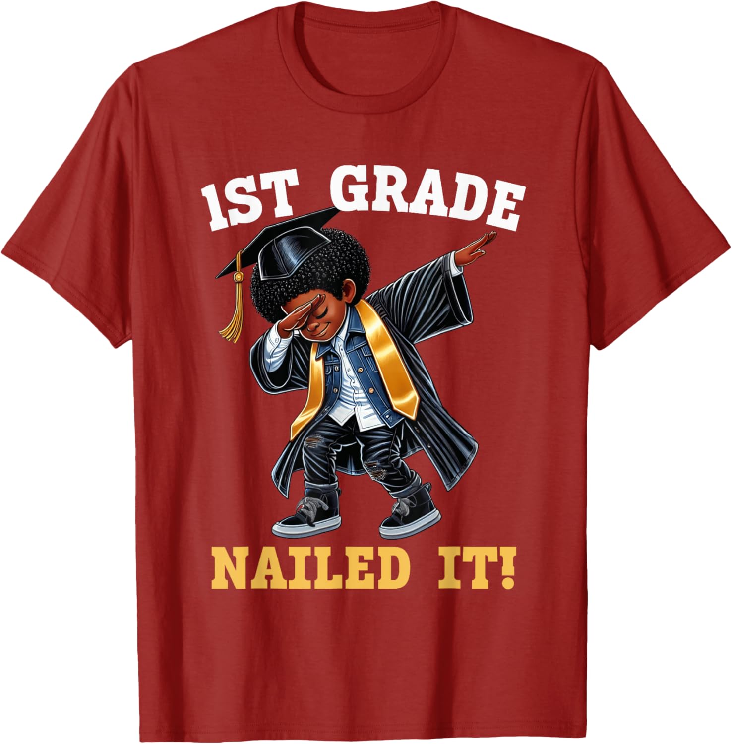 Dabbing Graduation Boys 1st Grade T-Shirt Class of 2025 Fun Apparel - 3