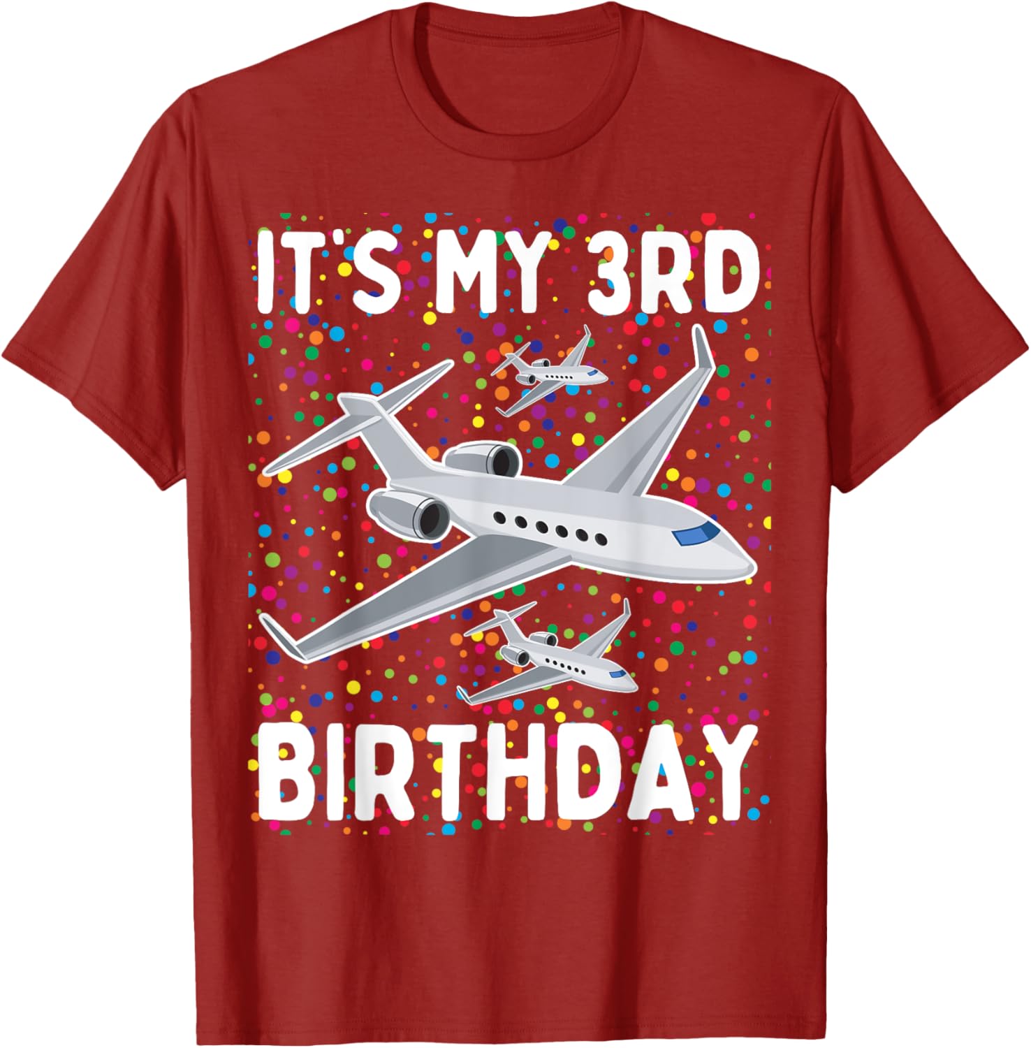 It's My 3rd Birthday Airplane T-Shirt for Boys and Girls - Fun Party Wear - 10