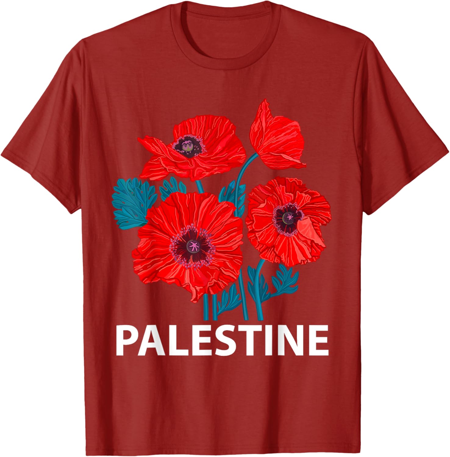 Palestine Patriotic Poppy T-Shirt for Palestinian Resistance Support - 15