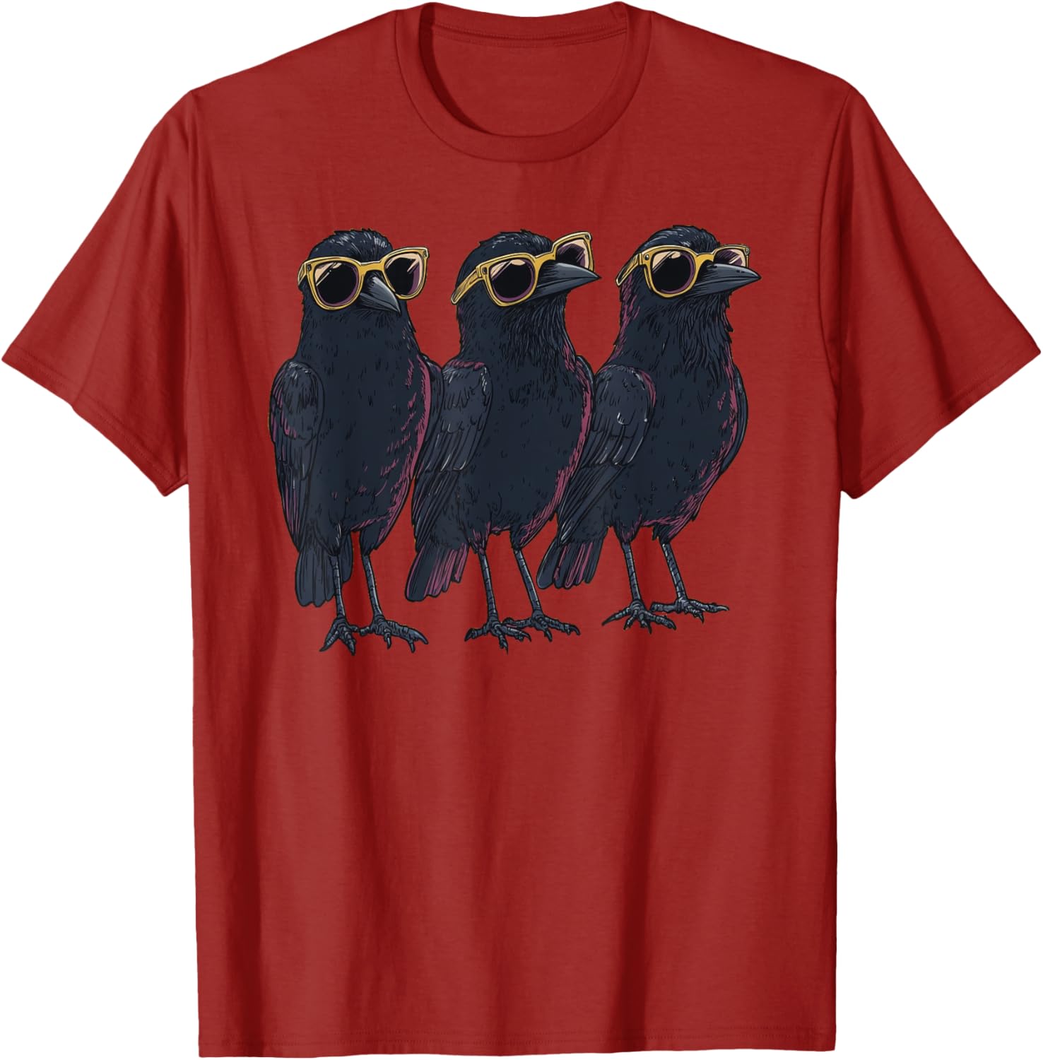 Cool Crow Raven T-Shirt with Sunglasses for Bird Lovers and Trendsetters - 12