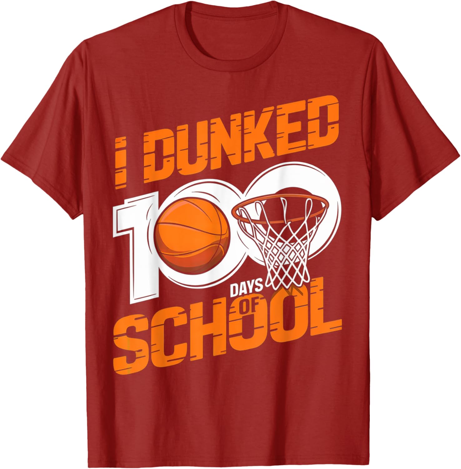 100 Days of School Basketball T-Shirt Fun Design for Kids - 4