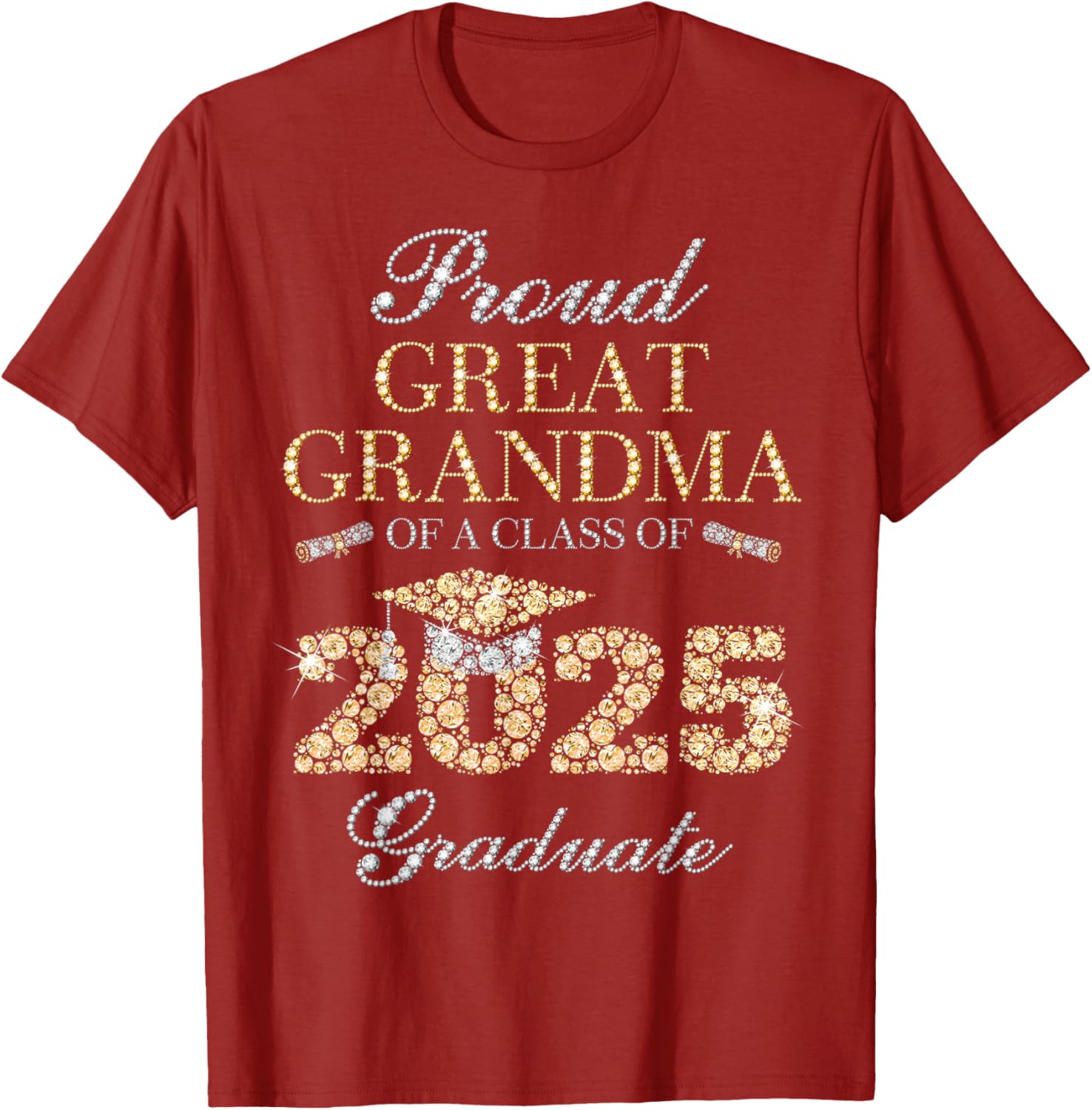 Proud Great Grandma Class of 2025 Graduate T-Shirt Gift for Grandma - 4