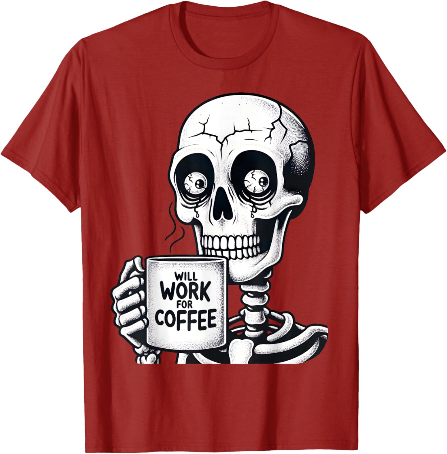 Funny Skeleton Coffee Lover T-Shirt - Perfect Gift for Caffeine Fans - 19