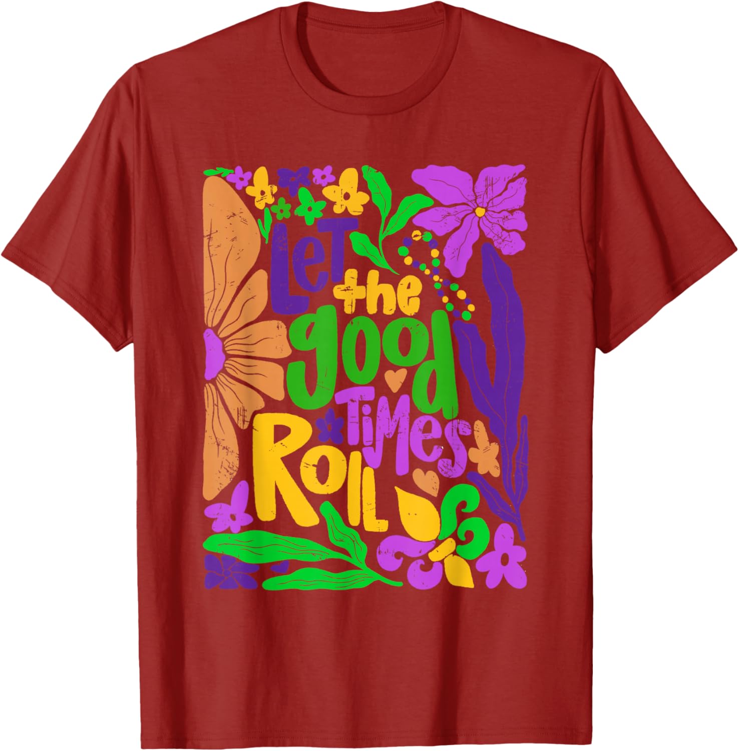 Mardi Gras Let the Good Times Roll Fleur De Lis T-Shirt for All Ages - 9