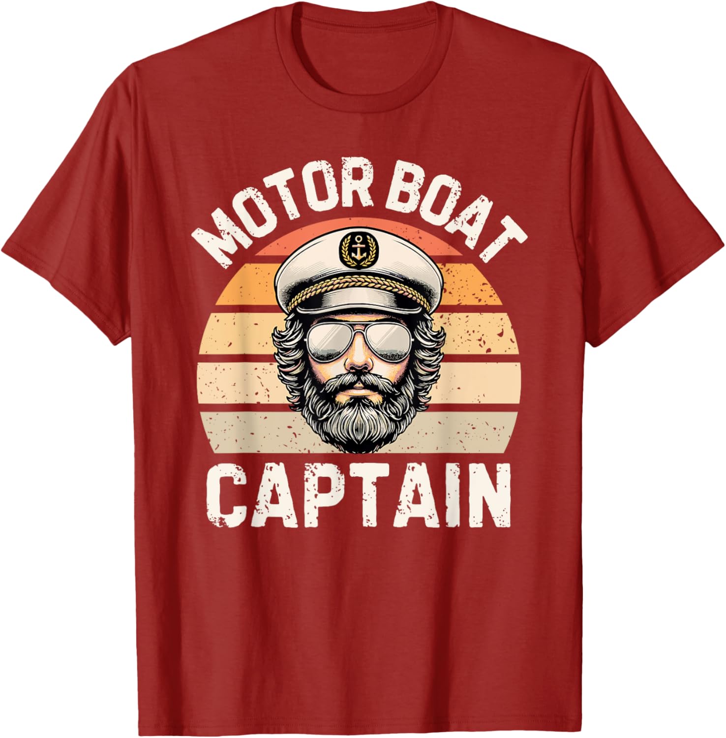 Funny Retro Motor Boat Captain T-Shirt for Nautical Enthusiasts - 14