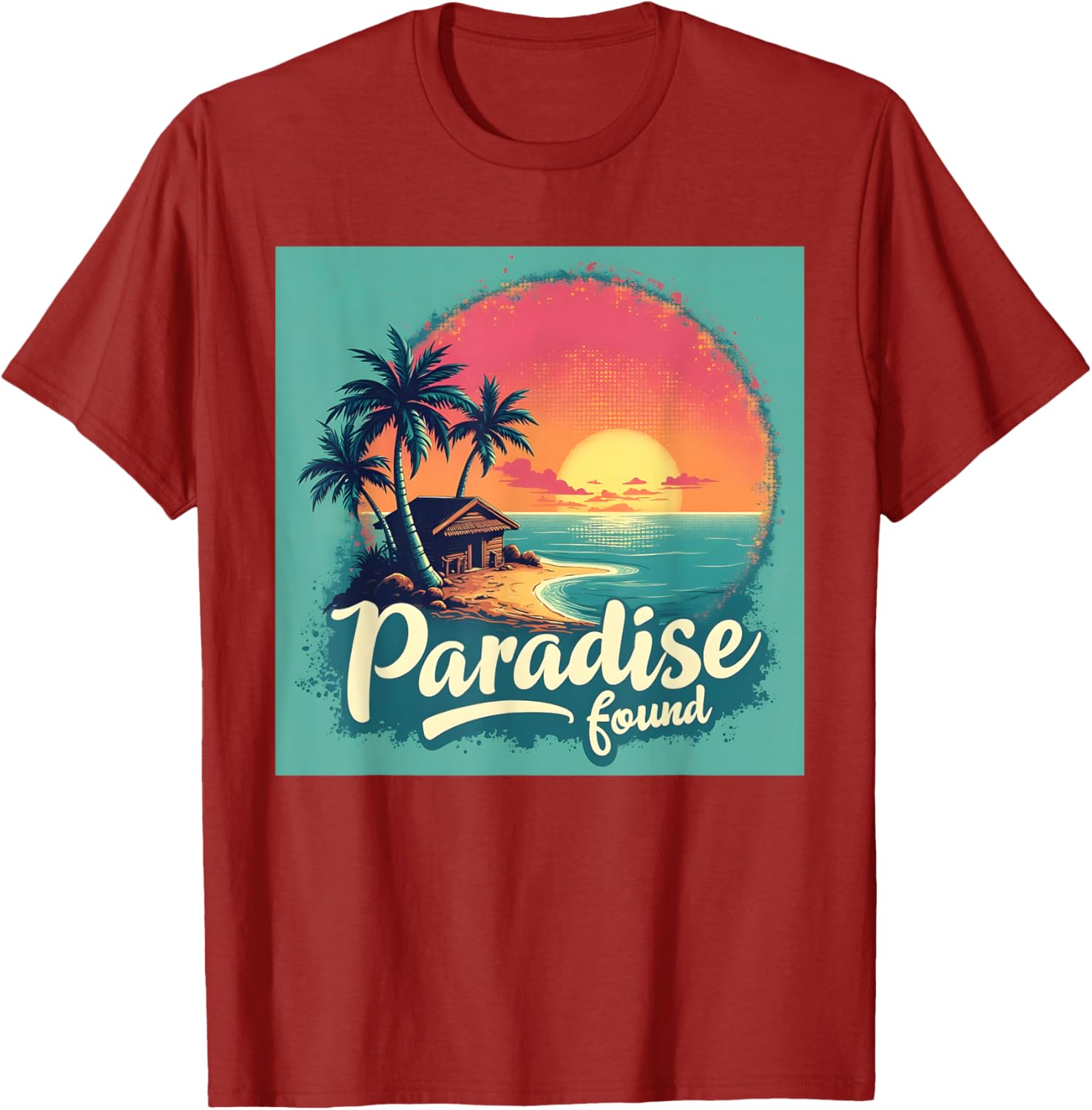 Tropical Paradise Sunset Shirt with Palm Trees and Ocean Design - 8