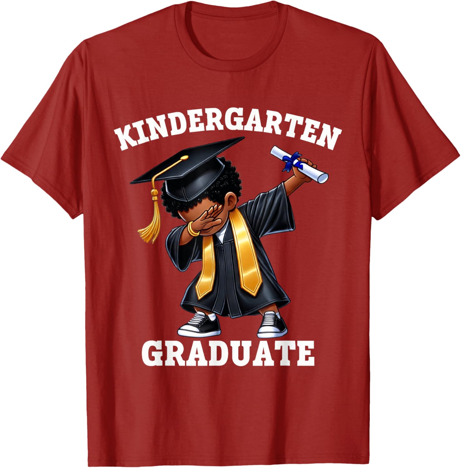 Dabbing Graduation Boys T-Shirt Class of 2025 Fun Kindergarten Wear - 1