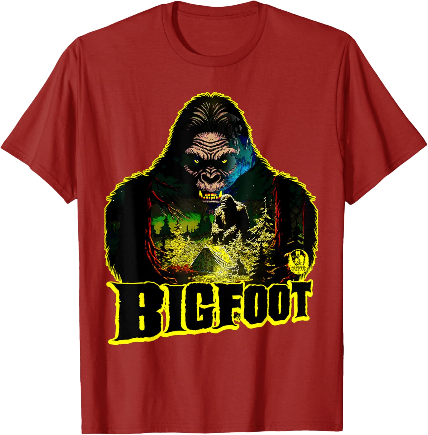 Bigfoot Scary Camping Sasquatch Tent T-Shirt for Outdoor Adventures - 23