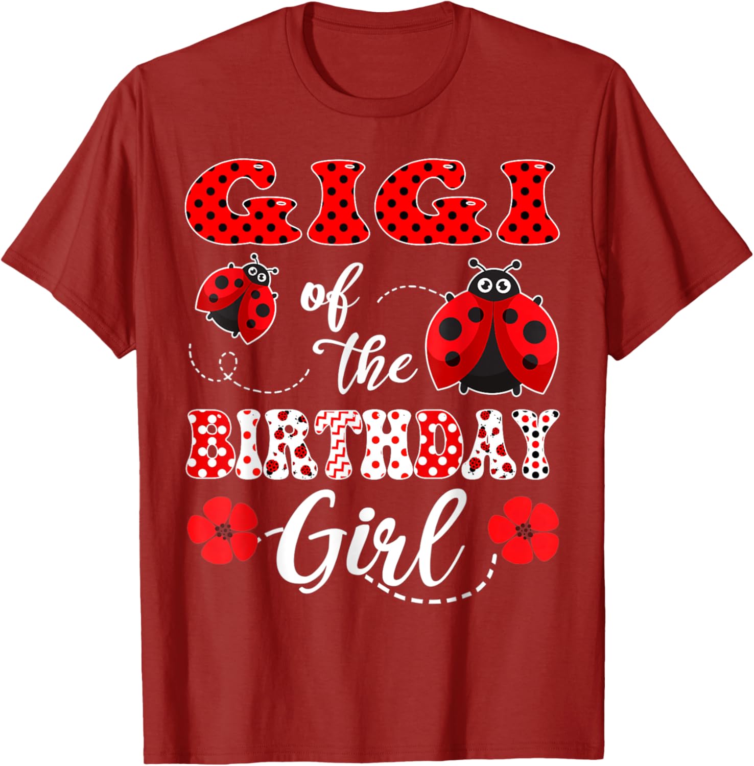 Gigi Of The Birthday Girl Ladybug T-Shirt for Fun Celebrations - 5
