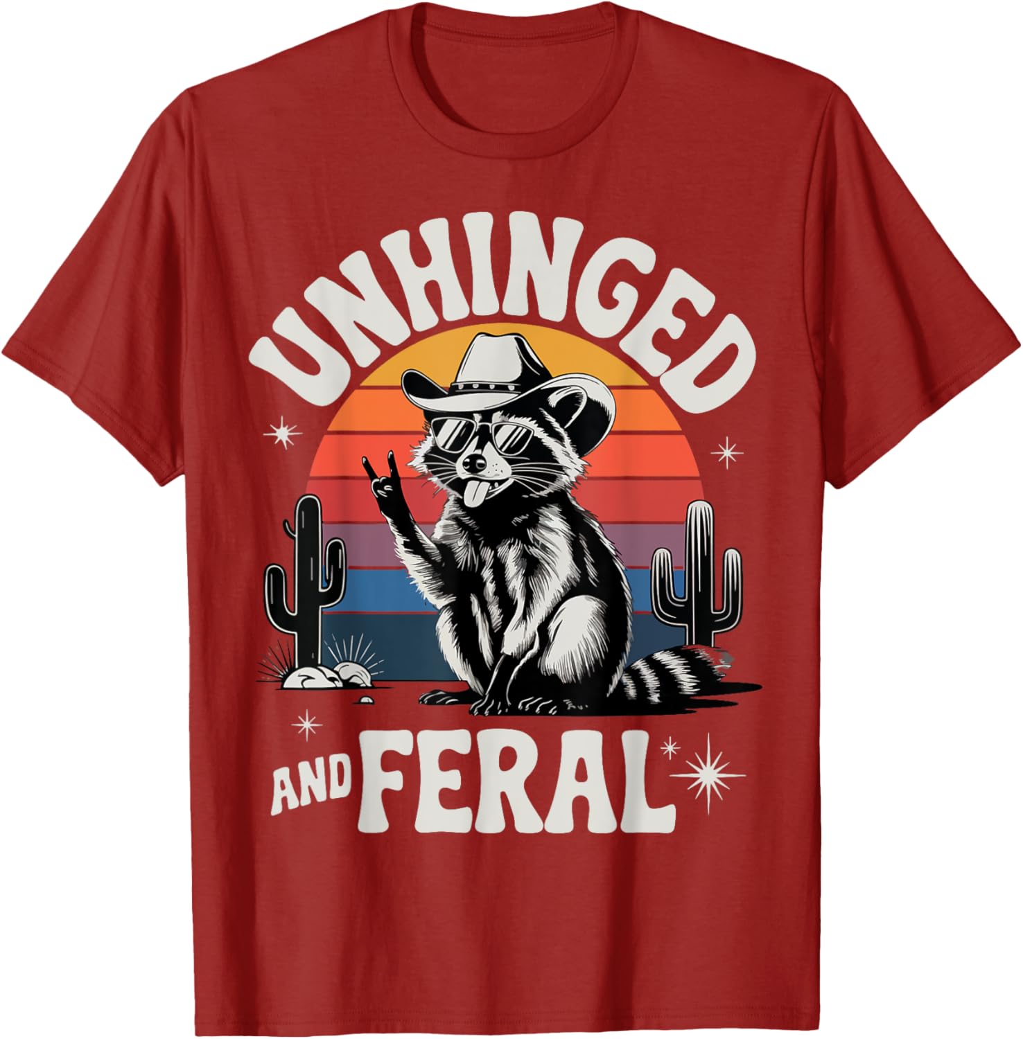 Funny Retro Cowboy Raccoon T-Shirt for Rodeo Lovers and Animal Fans - 10