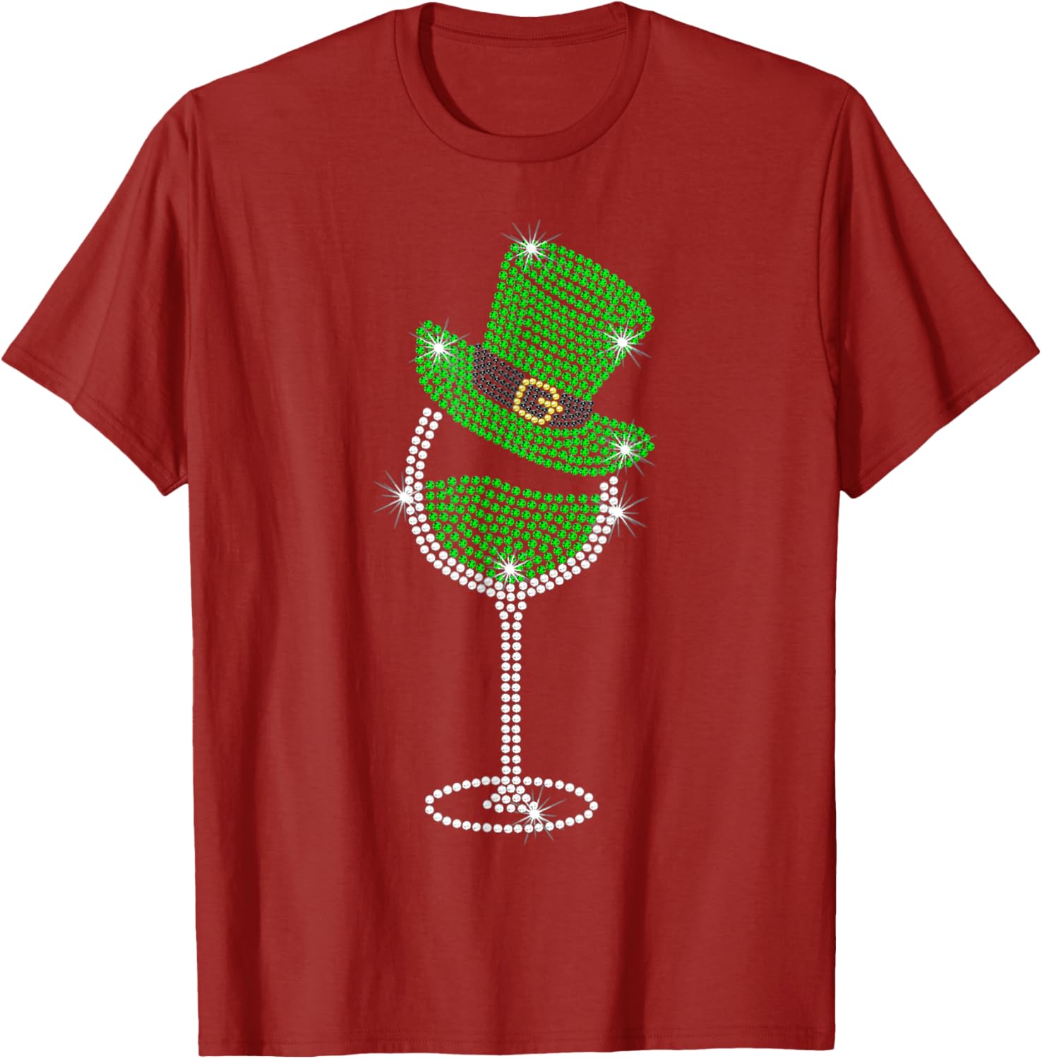 St Patrick's Day Shamrock Wine T-Shirt for Men and Women Celebrate in Style - 4