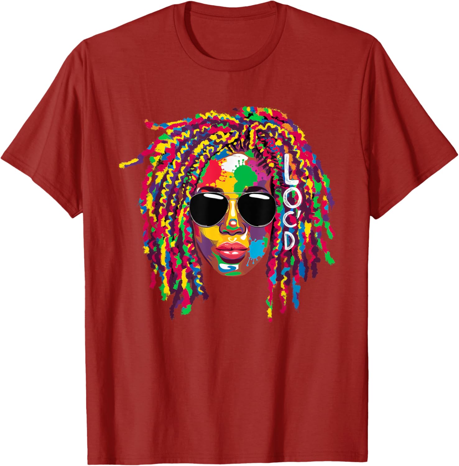 Loc'd For Life Afro Locs Dreadlocks T-Shirt for Proud Melanin Women - 12