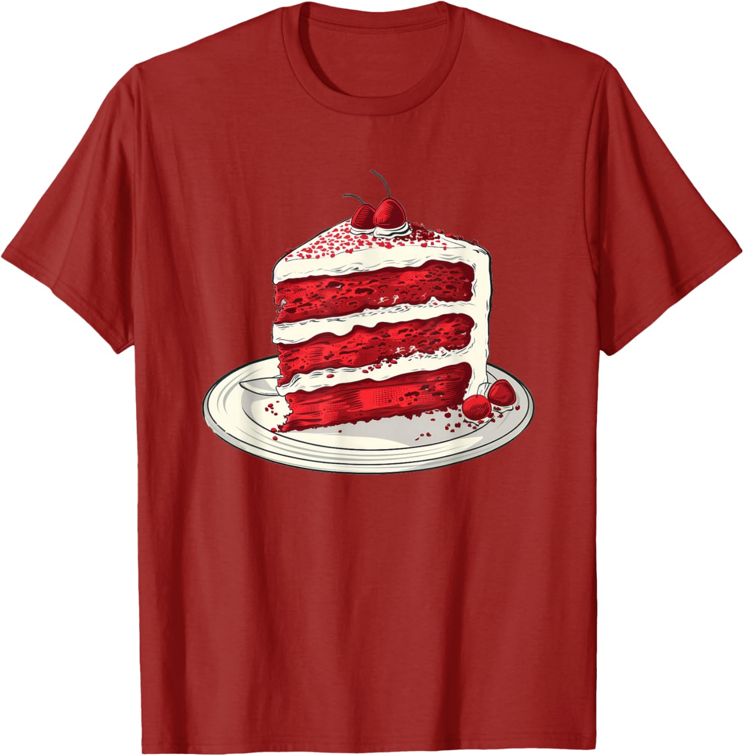 Delicious Red Velvet Cake Design T-Shirt for Baking Lovers and Foodies - 12