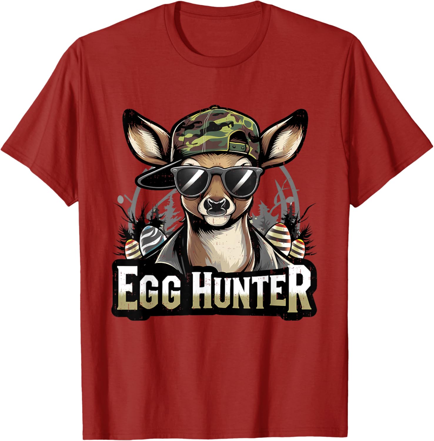 Funny Camo Easter Egg Hunter T-Shirt for Kids - Perfect for Boys and Girls - 8
