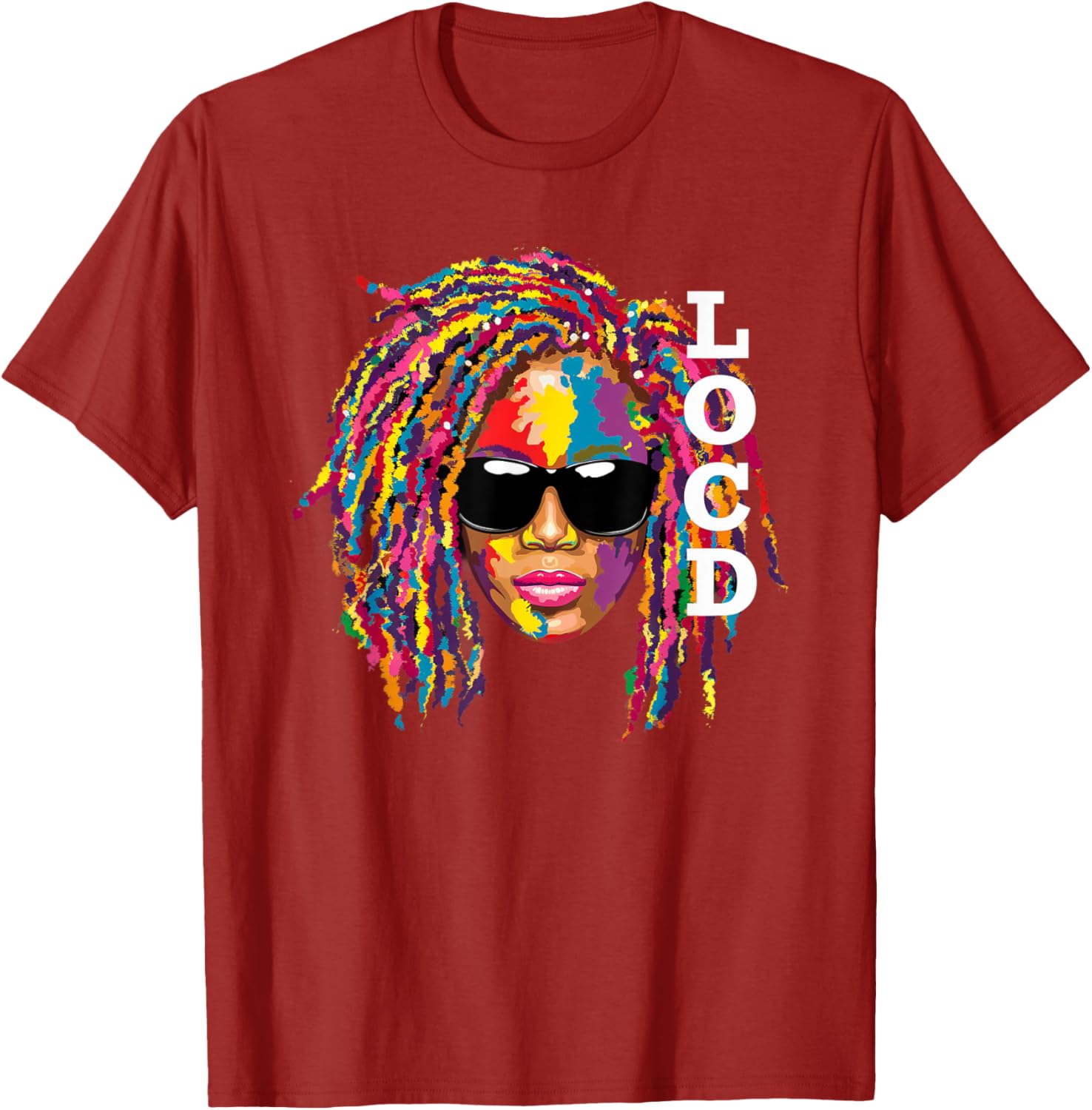 Loc'd For Life Afro Locs T-Shirt for Black Melanin Women - Stylish Dreadlocks Apparel - 7