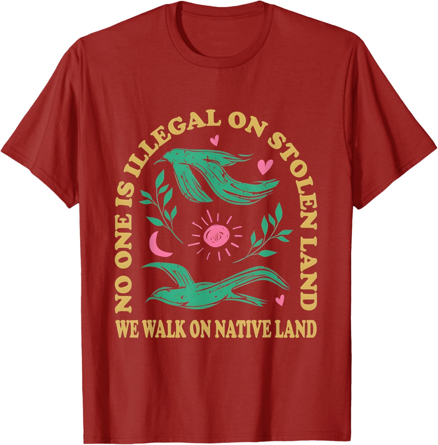 No One Is Illegal On Stolen Land Native American T-Shirt for All Ages - 12