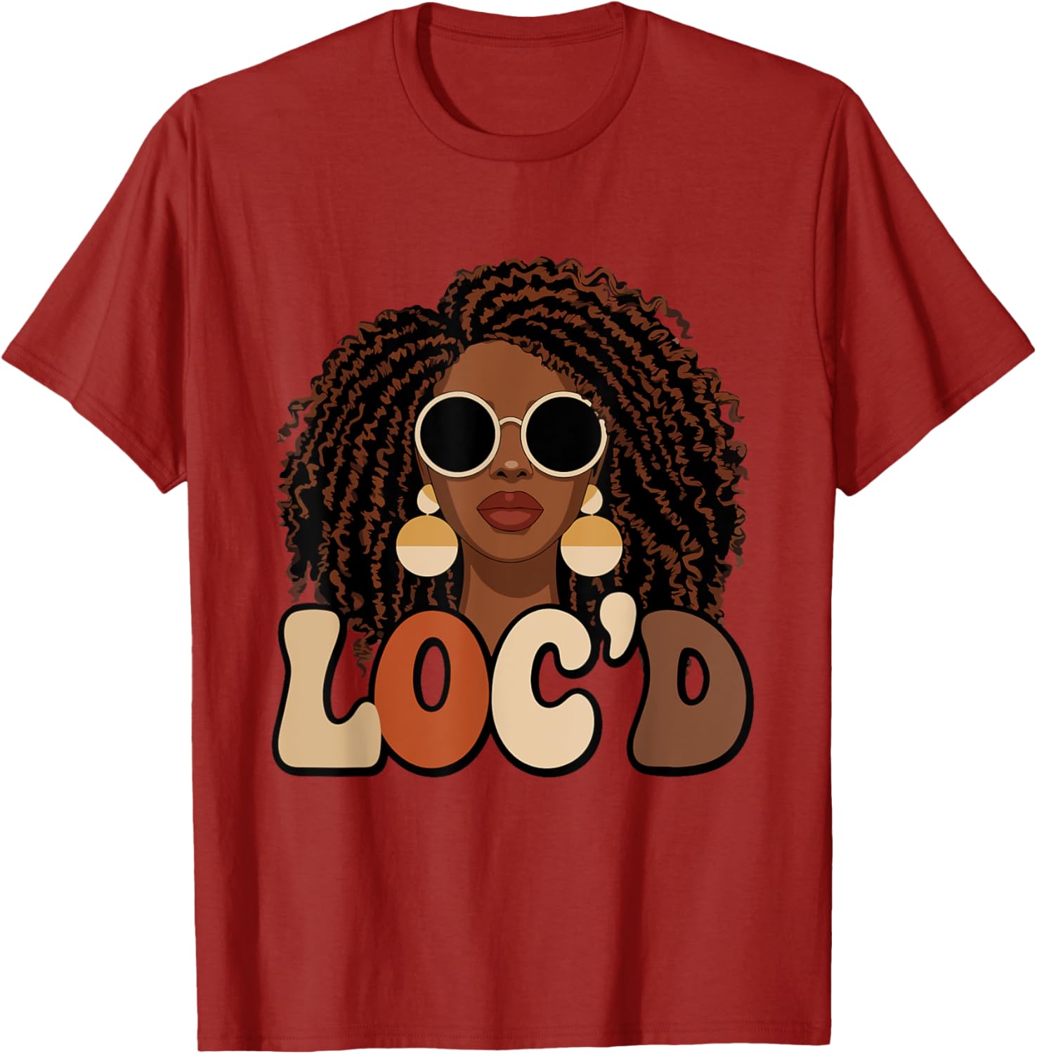 Loc'd For Life Afro Locs T-Shirt for Black Melanin Women Stylish Tee - 11