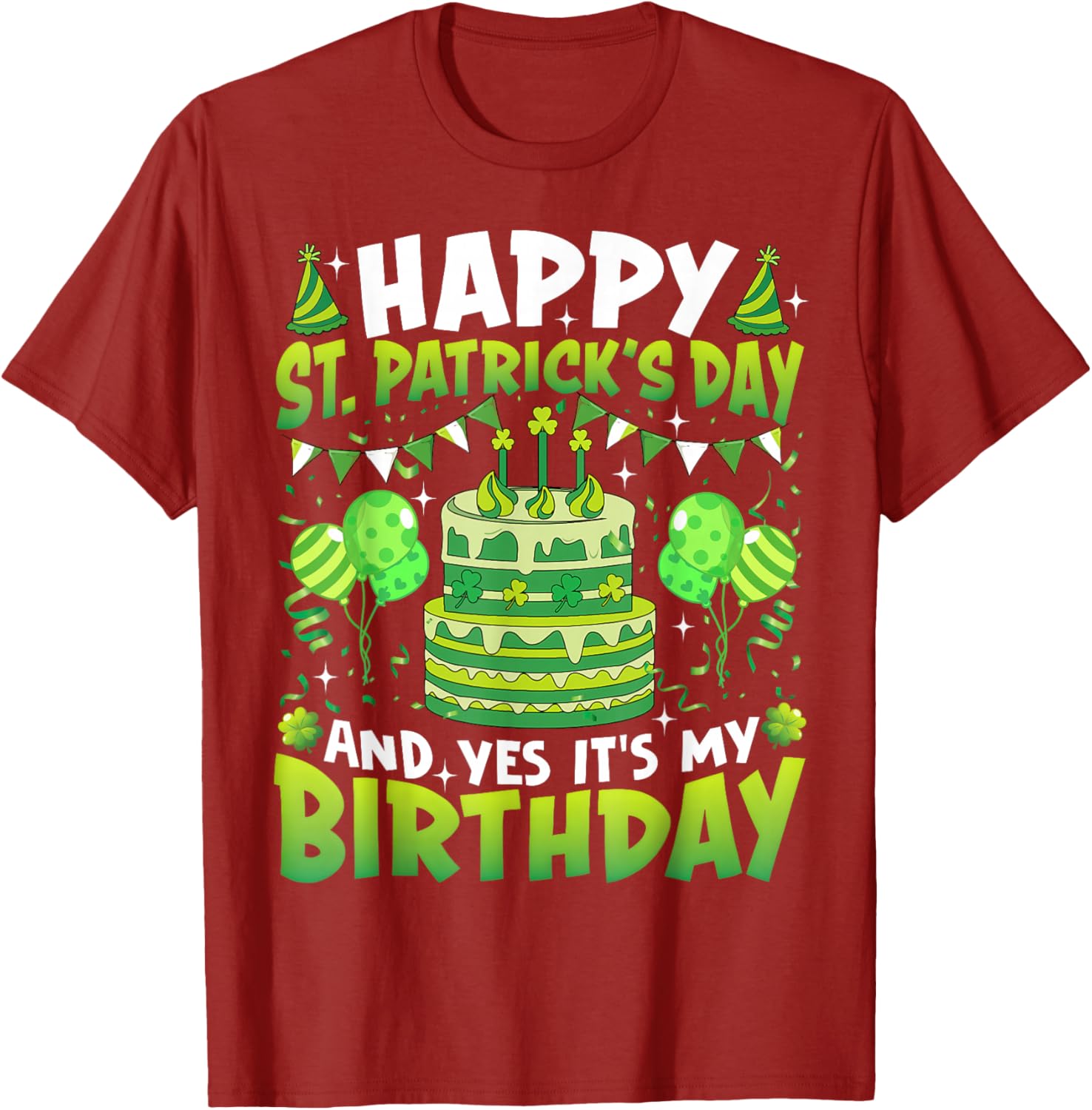 Happy St Patrick's Day Birthday T-Shirt for Kids and Adults - 15