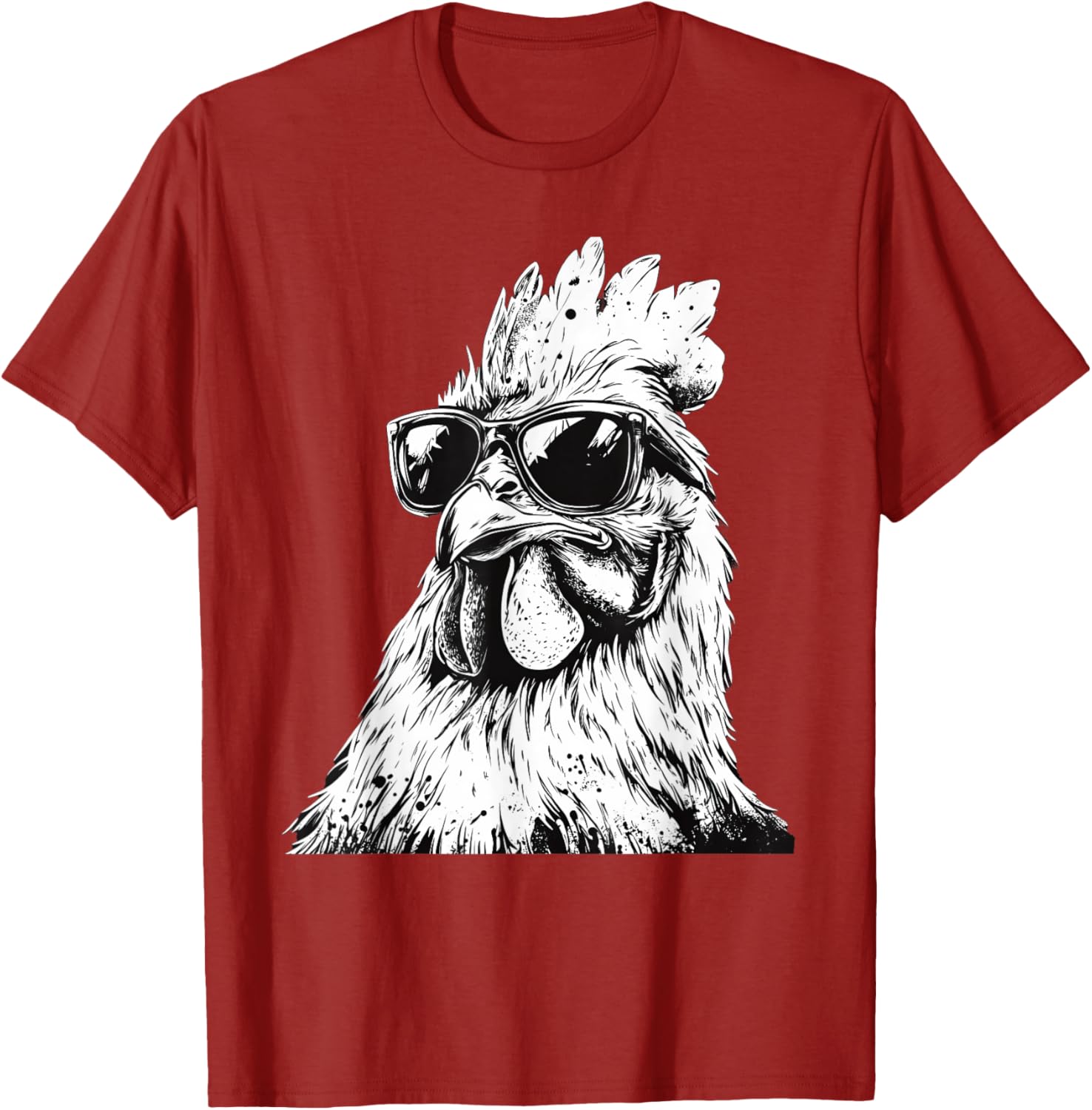 Cool Chicken in Sunglasses Art T-Shirt for Fun and Fashion Lovers - 6