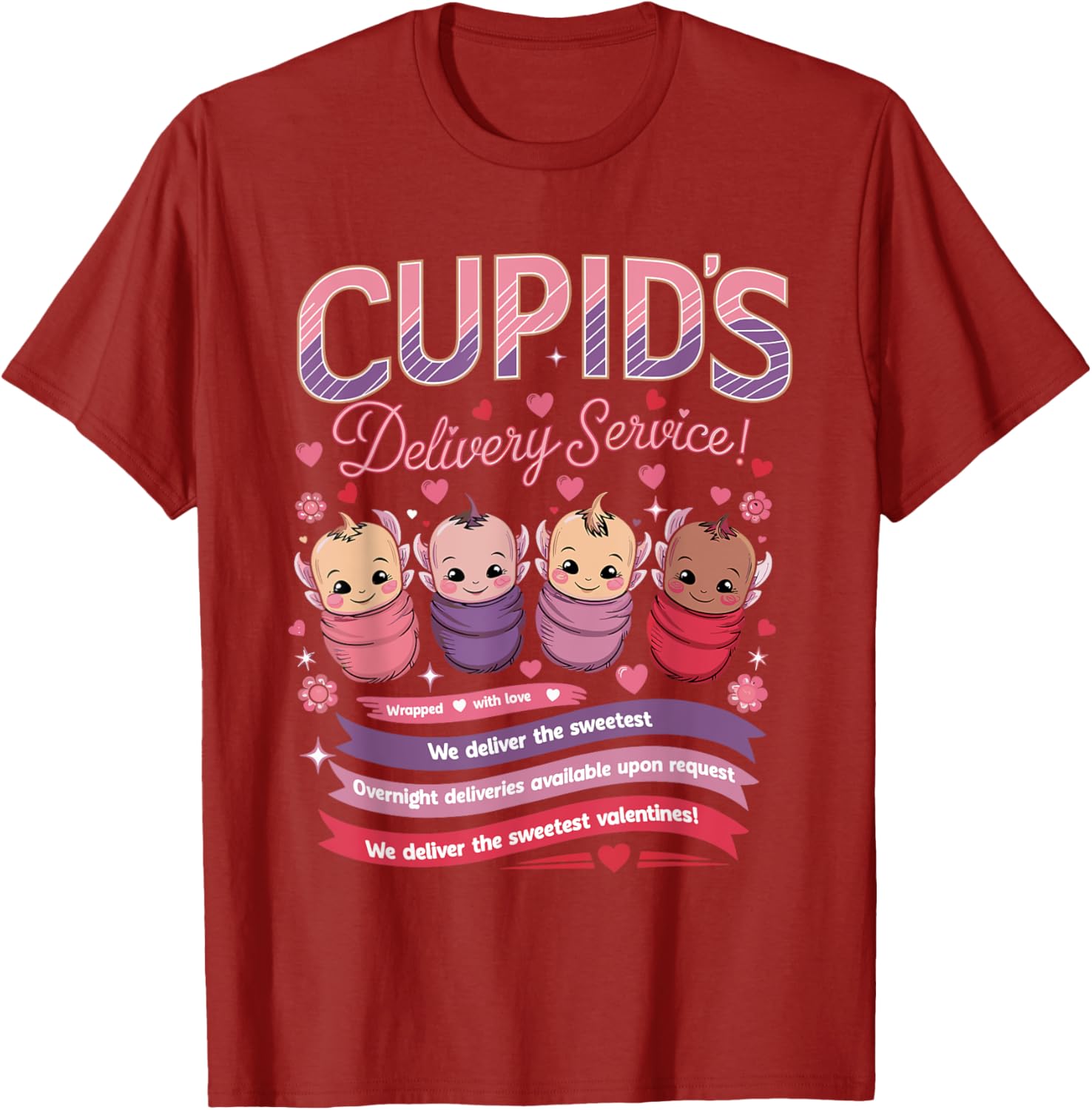 Nurse Valentine Cupid's Delivery Service Labor and Delivery T-Shirt - 8