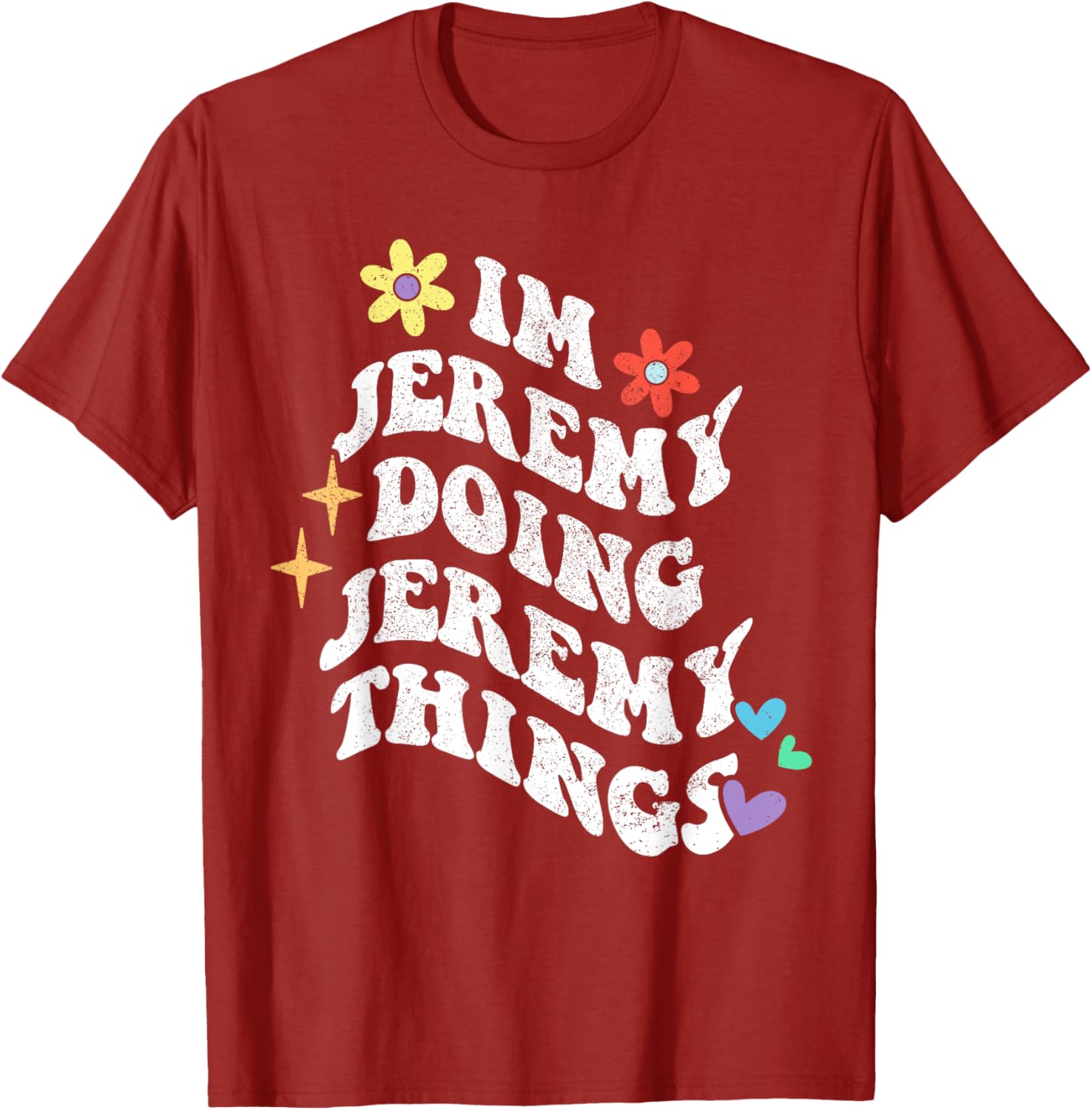 Funny Retro Groovy Jeremy Doing Things T-Shirt for Moms and Gifts - 2