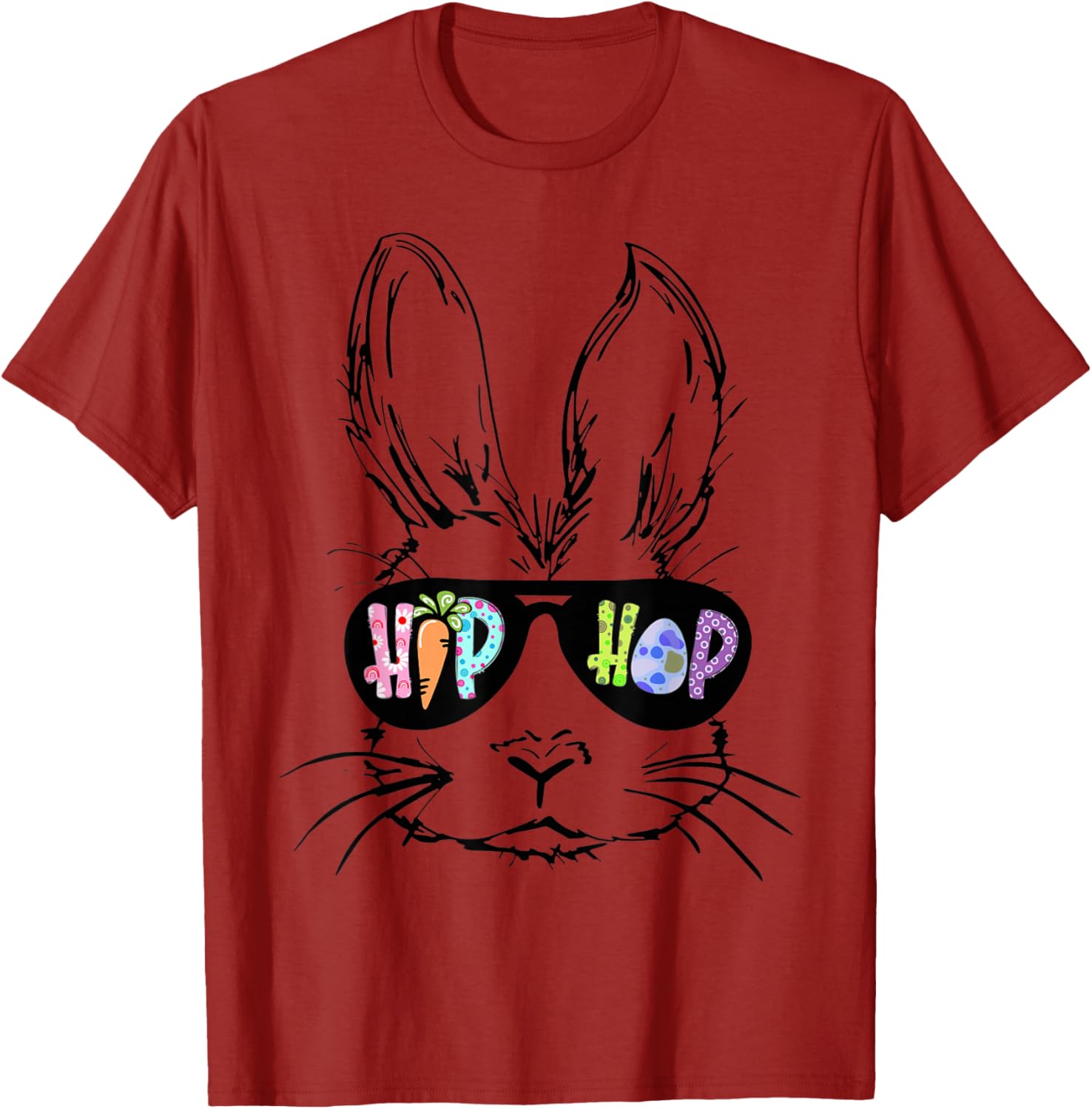 Hip Hop Bunny in Sunglasses Funny Easter T-Shirt for Rabbit Lovers - 3